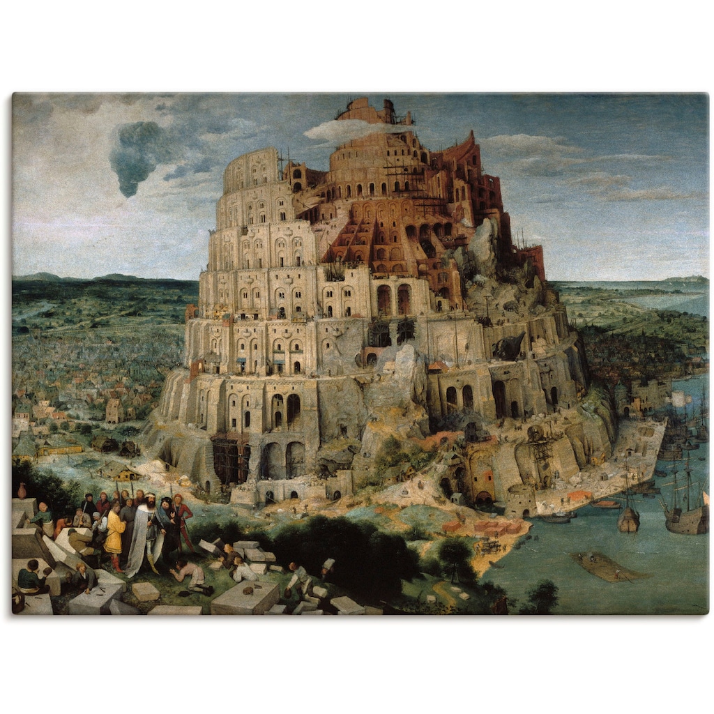 Artland Wandbild »Der Turmbau von Babel. 1563«, Gebäude, (1 St.)