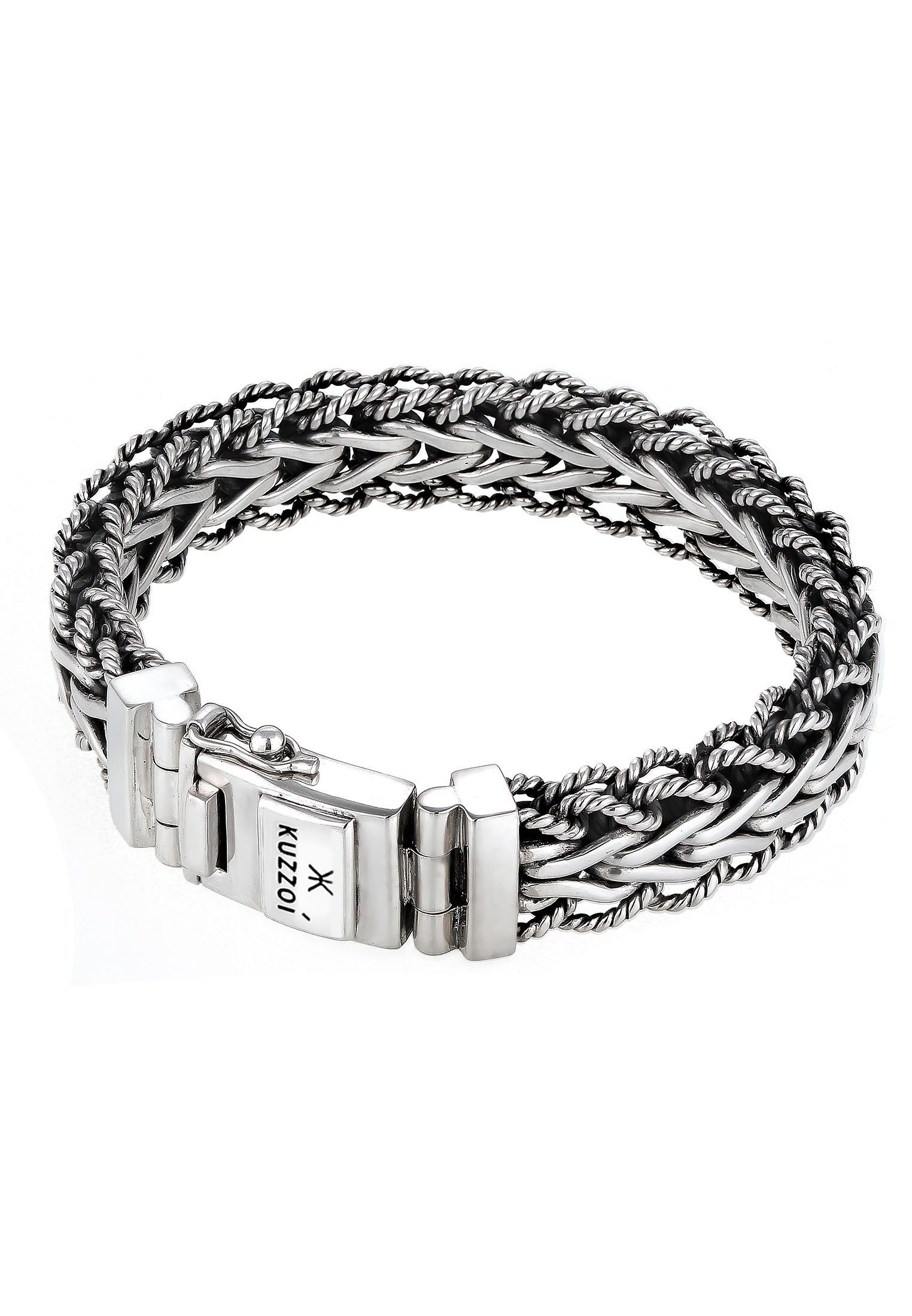 Kuzzoi Armkette »Armband Herren Panzerarmband Gliederkette 925er Silber«