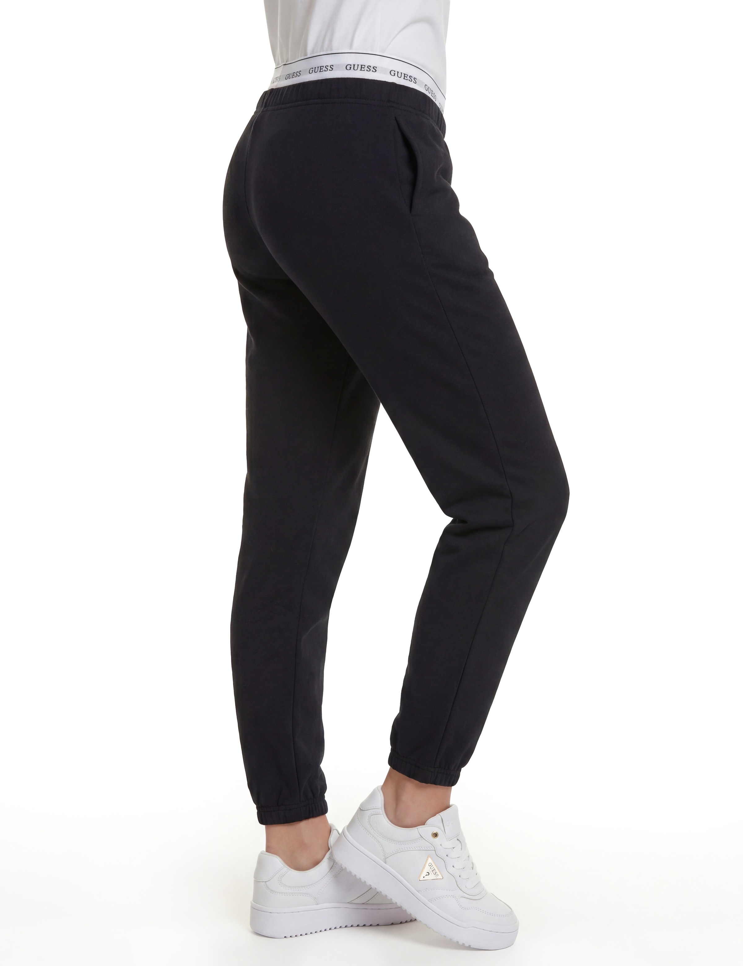 Guess Jogginghose »SOFIA CUFFED PANT«  aus Baumwollmix, Logobund