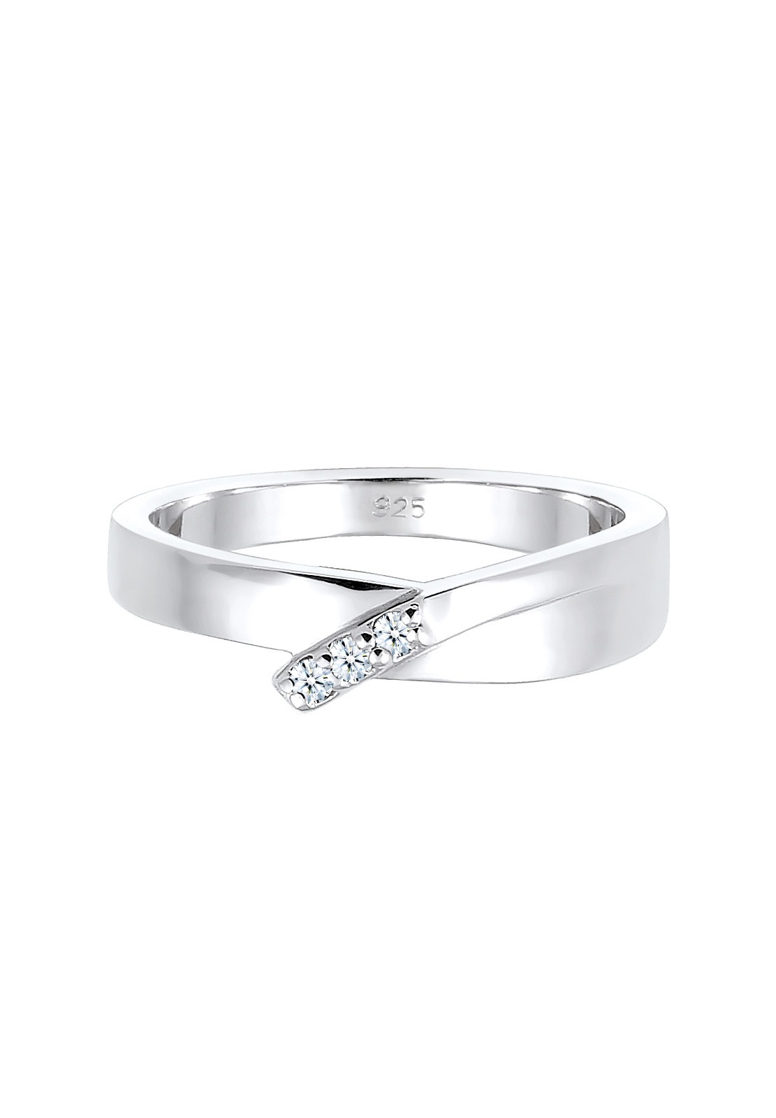 Elli DIAMONDS Verlobungsring »Ring Diamant Weiß Brillantschliff (0.045 ct) 925 Sterling Silber«