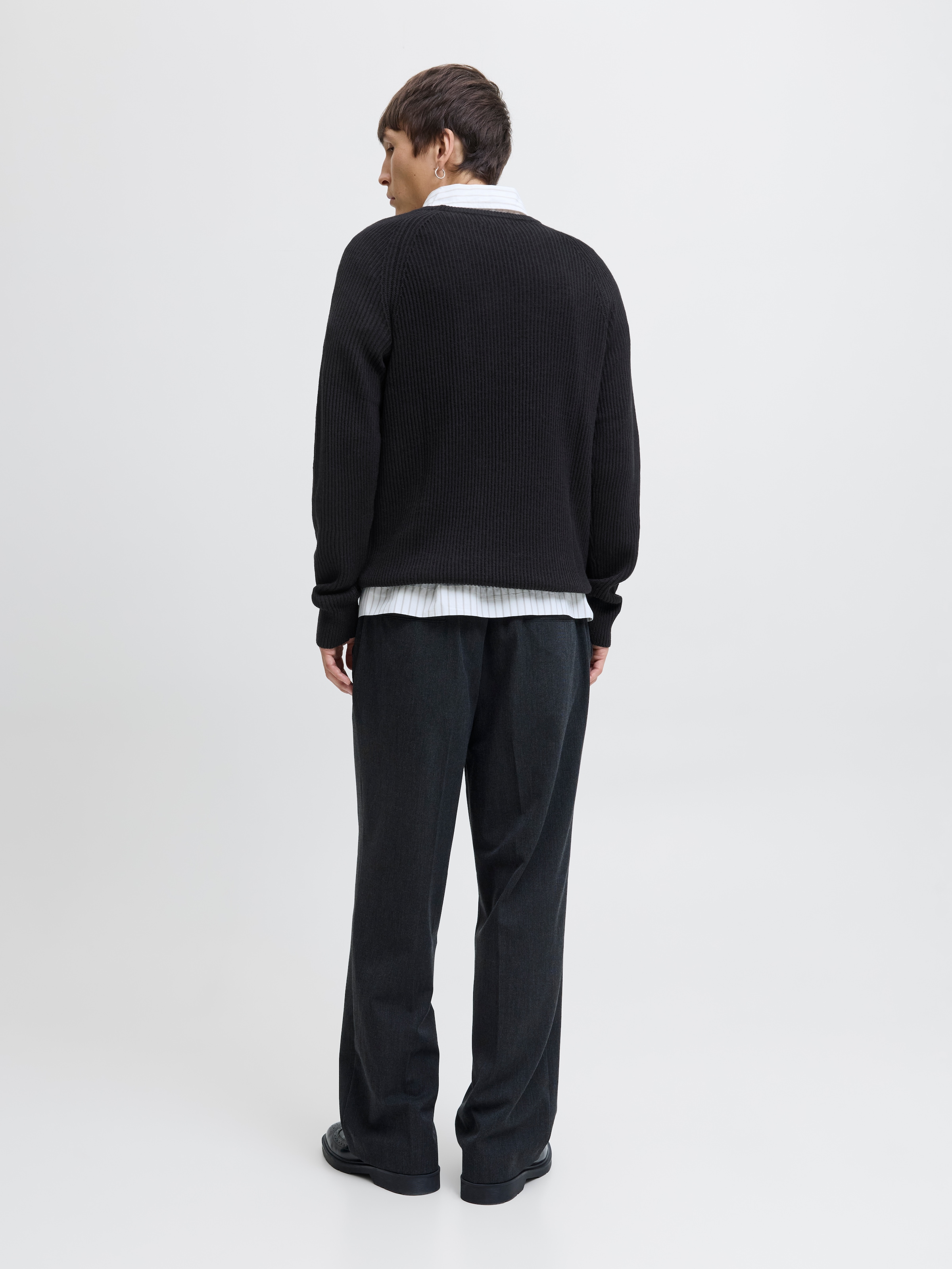 Jack & Jones Rundhalspullover »JJPANNEL KNIT CREW NECK AW25«