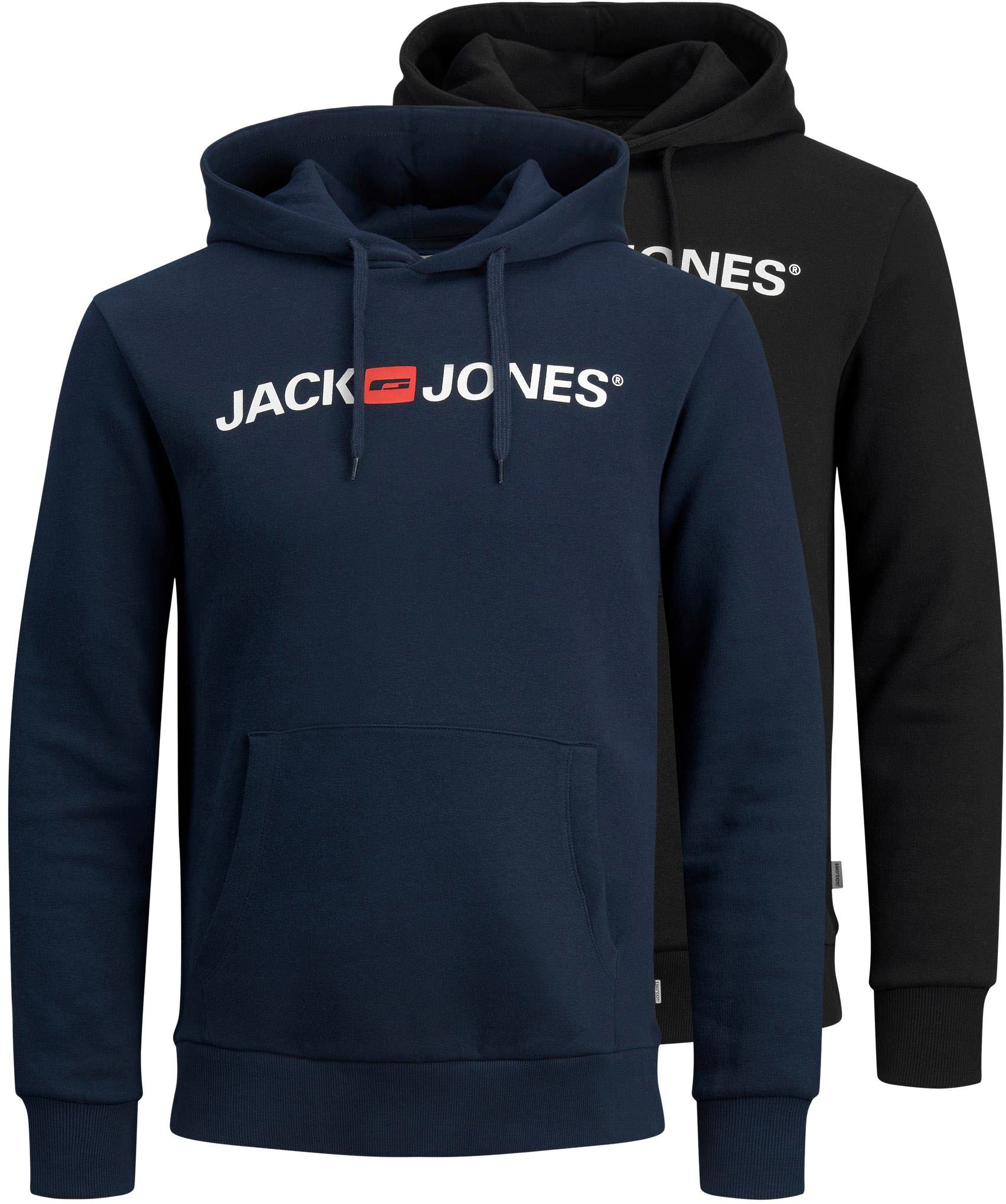 Jack & Jones Kapuzensweatshirt »CORP OLD LOGO SWEAT HOOD«, (Packung, 2 tlg., 2er-Pack)