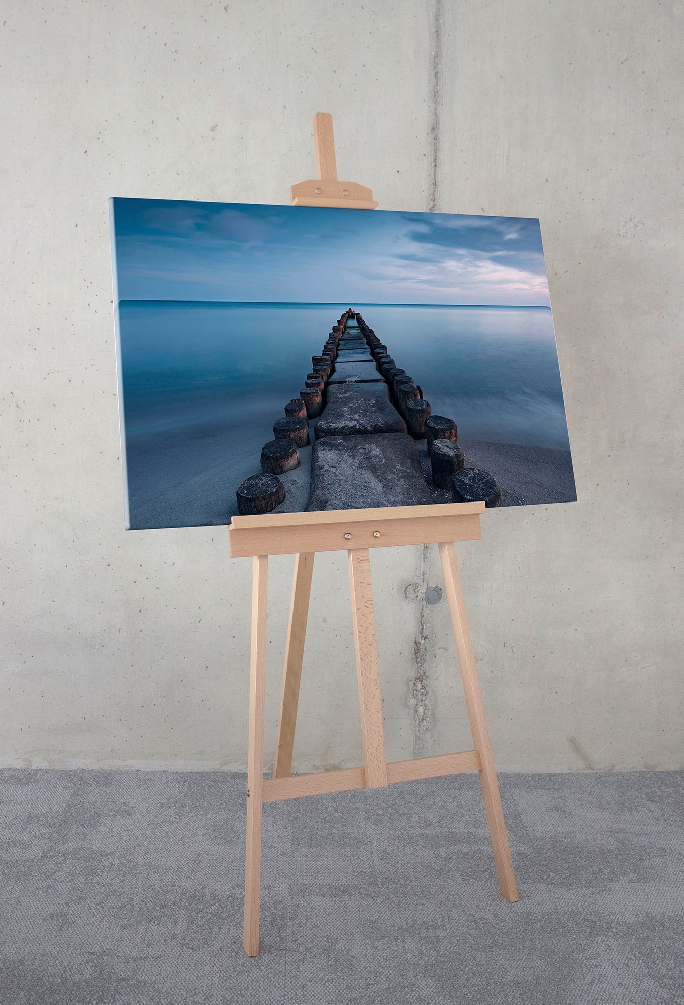 Komar Leinwandbild »Ostseebad - Größe 90 x 60 cm«, Baum-Blätter-Natur-Berge-Blumen-Foto-Jahreszeiten-Landschaft-Meer-Strand-Palmen, (Packung, 1 St.), Keilrahmenbild mi Echtholzrahmen