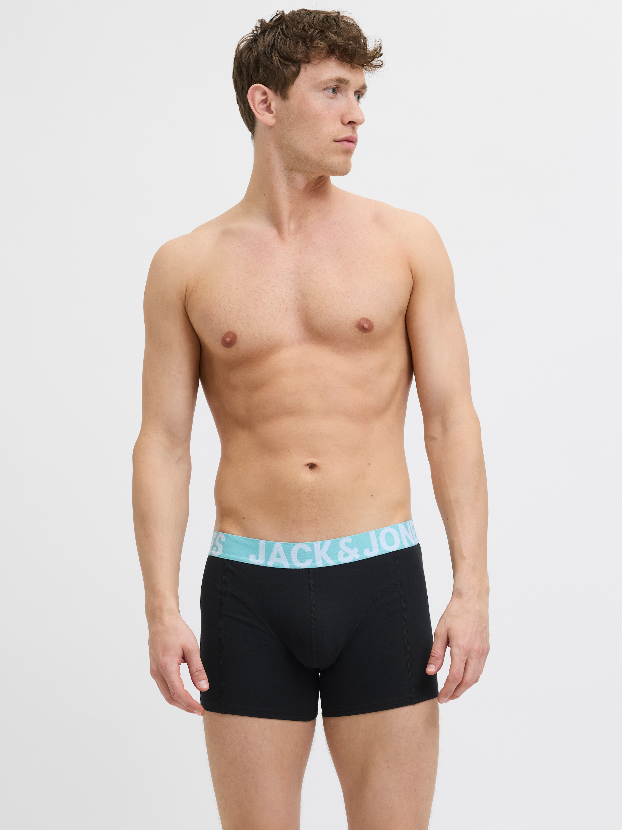 Jack & Jones Trunk »JACCONOR SOLID TRUNKS 3 PACK NOOS« Packung, 3 Stk. Baumwollmischung, elastischer Bund