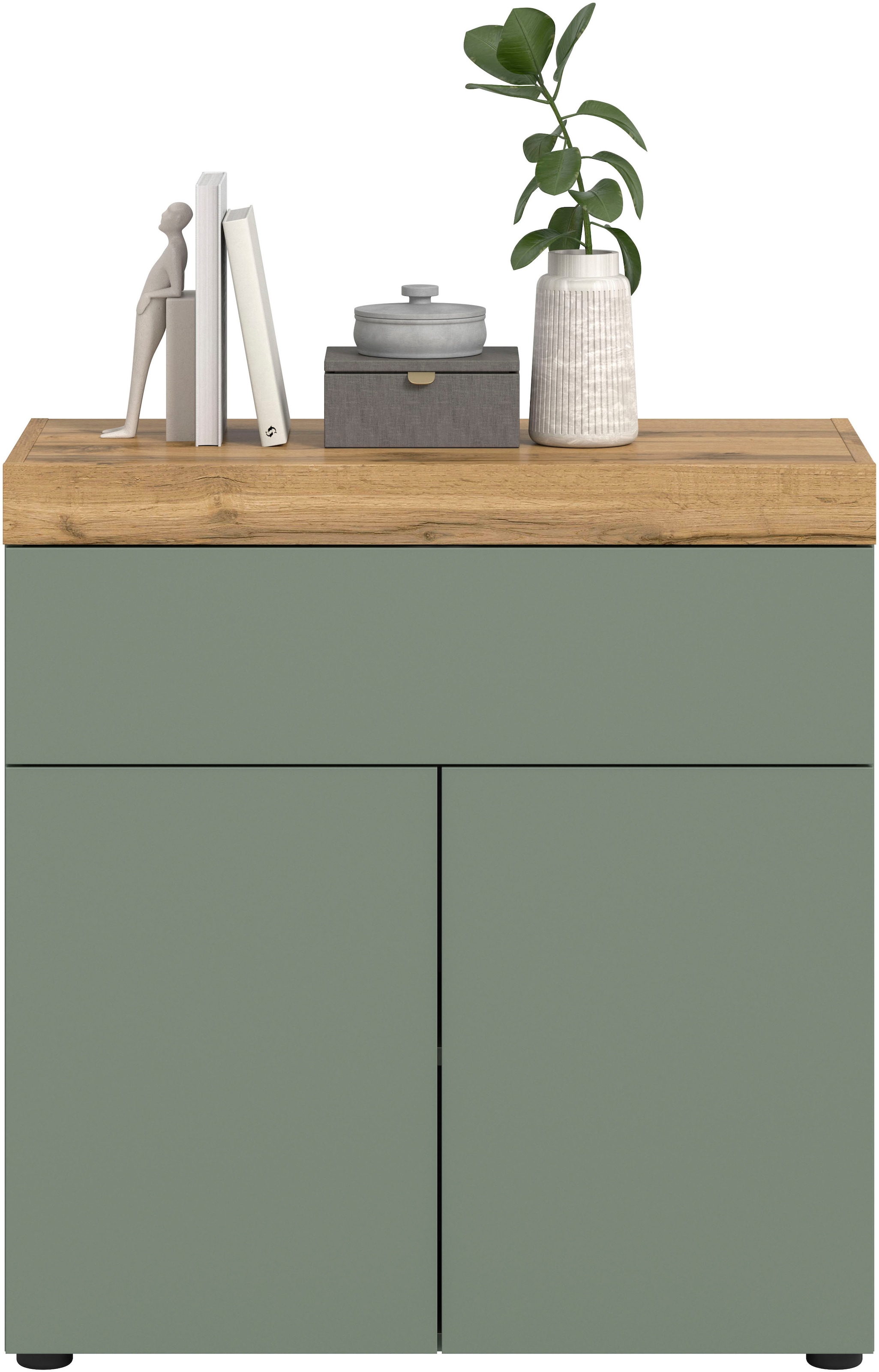 OTTO home Kommode »MAMBO, TOPSELLER!, Breite 77cm, 2 Türen, 1 Schubkasten, push-2-open« 2 farbige Ausführung, in verschiedenen Farben erhältlich, 1 Stk. tlg. Kommode, Anrichte, Wohnzimmer, Schlafzimmer