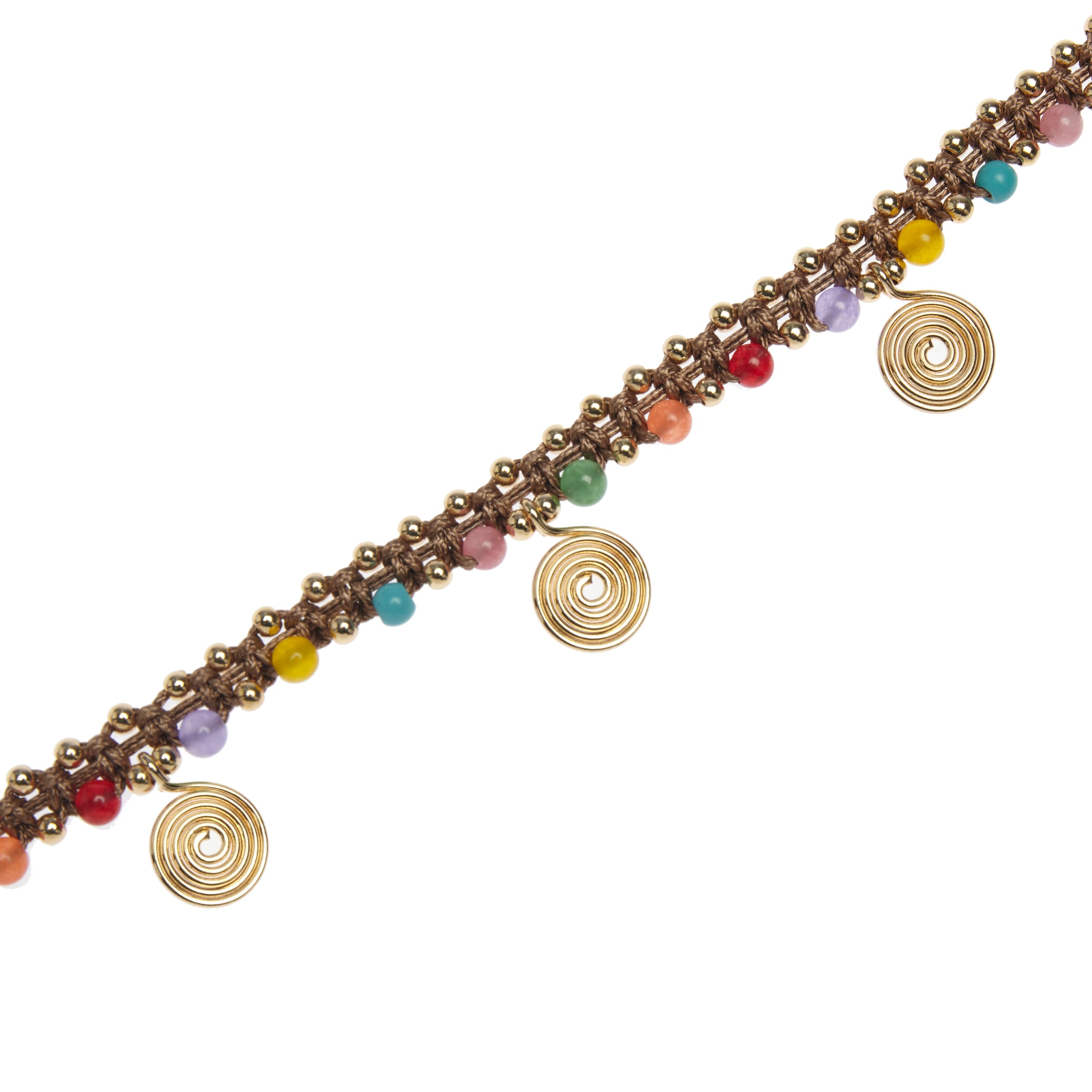 LASCANA Fußkette mit Anhänger mit Schmuckperlen und Schmucksteine