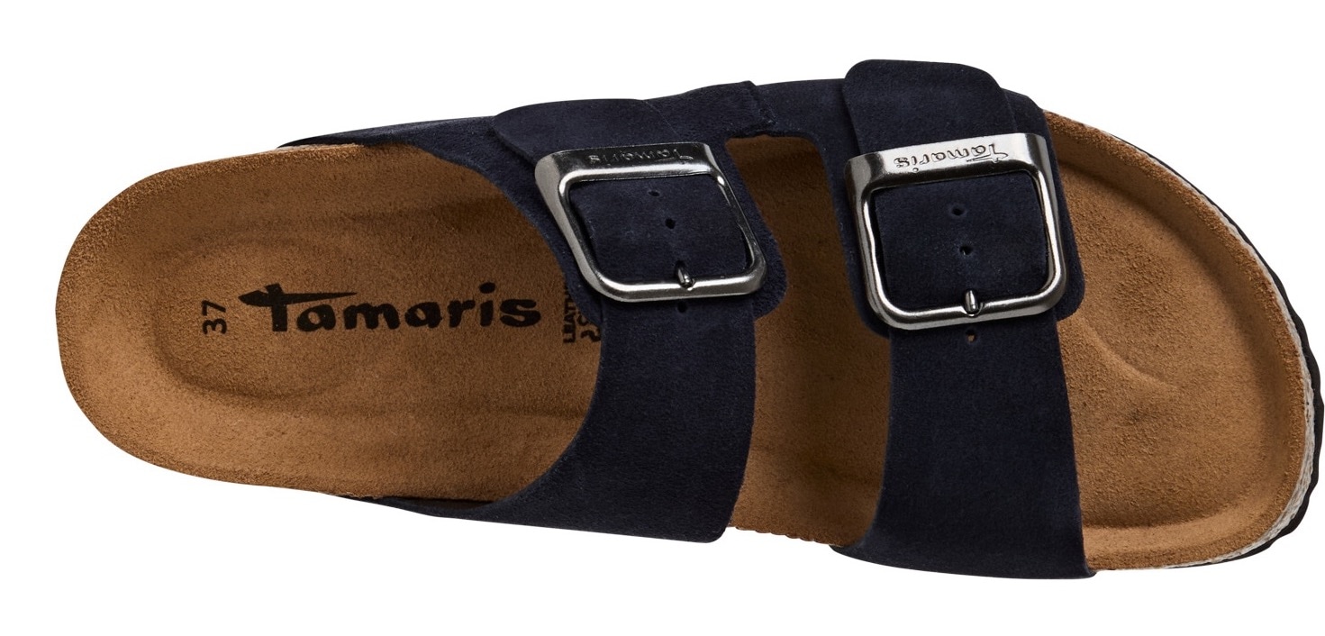 Tamaris Pantolette, Hausschuh, Schlappen mit zwei verstellbaren Schnallen