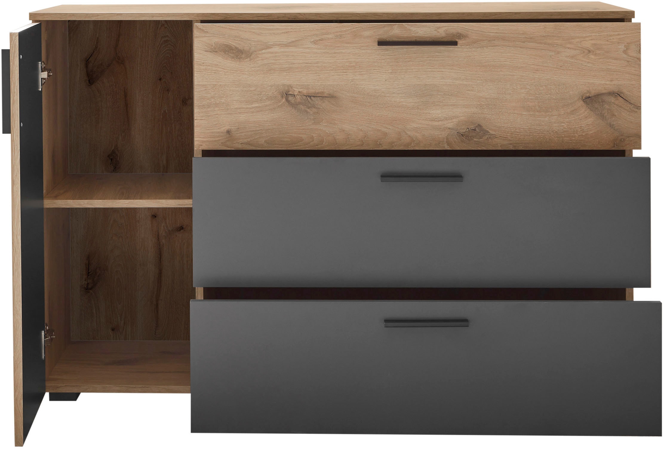 Schlafkontor Kombikommode »Daria mit 3 Schubkästen und Rillenoptik«