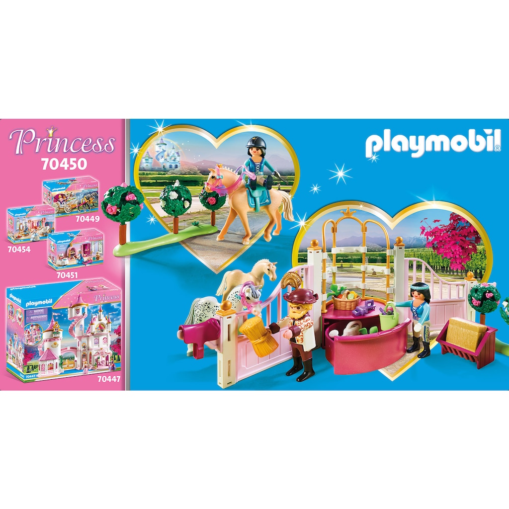 Playmobil® Konstruktions-Spielset »Reitunterricht im Pferdestall (70450), Princess«, (185 St.)