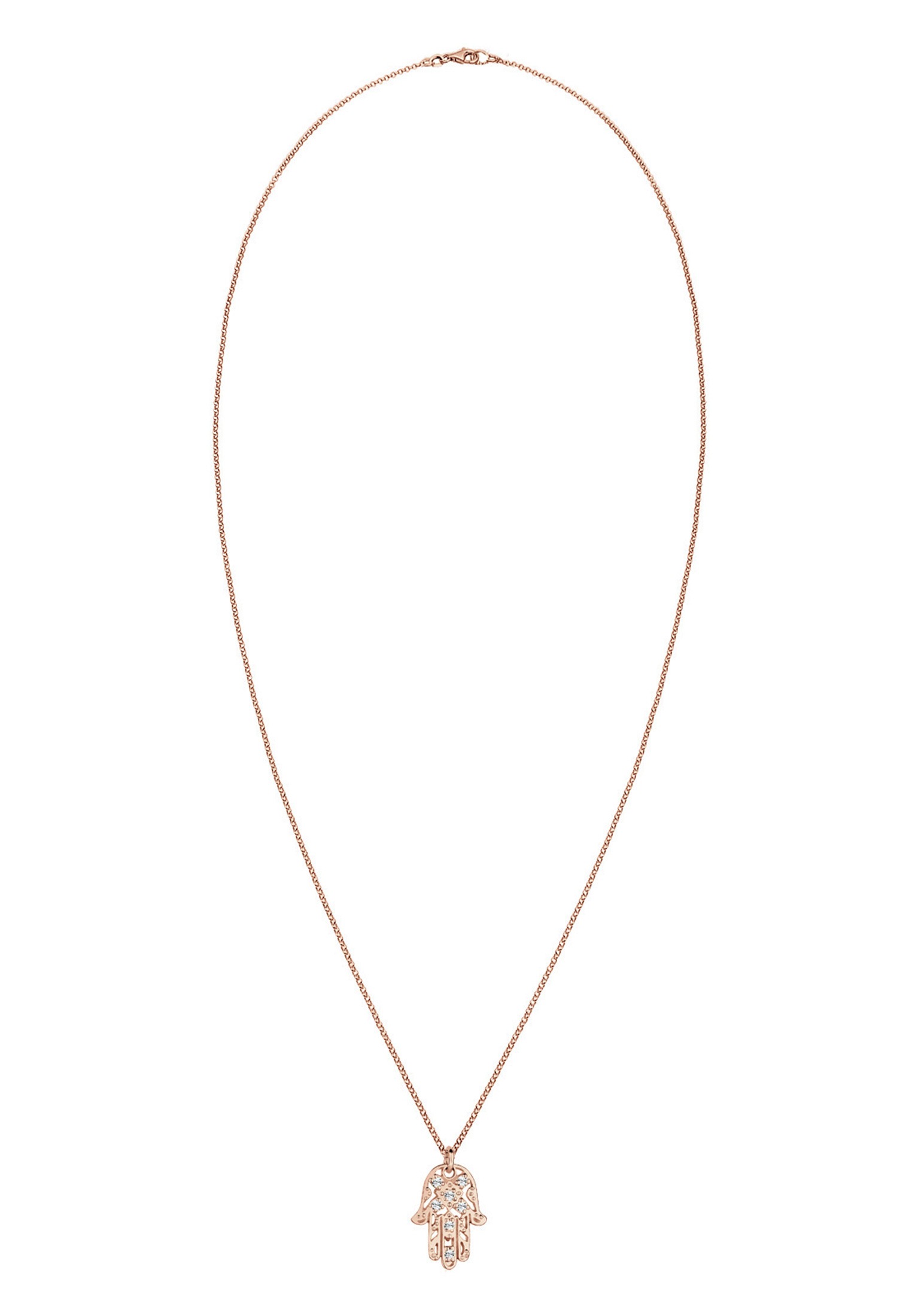 Elli Silberkette »Halskette Hamsa Hand der Fatima Kristalle 925 Silber«