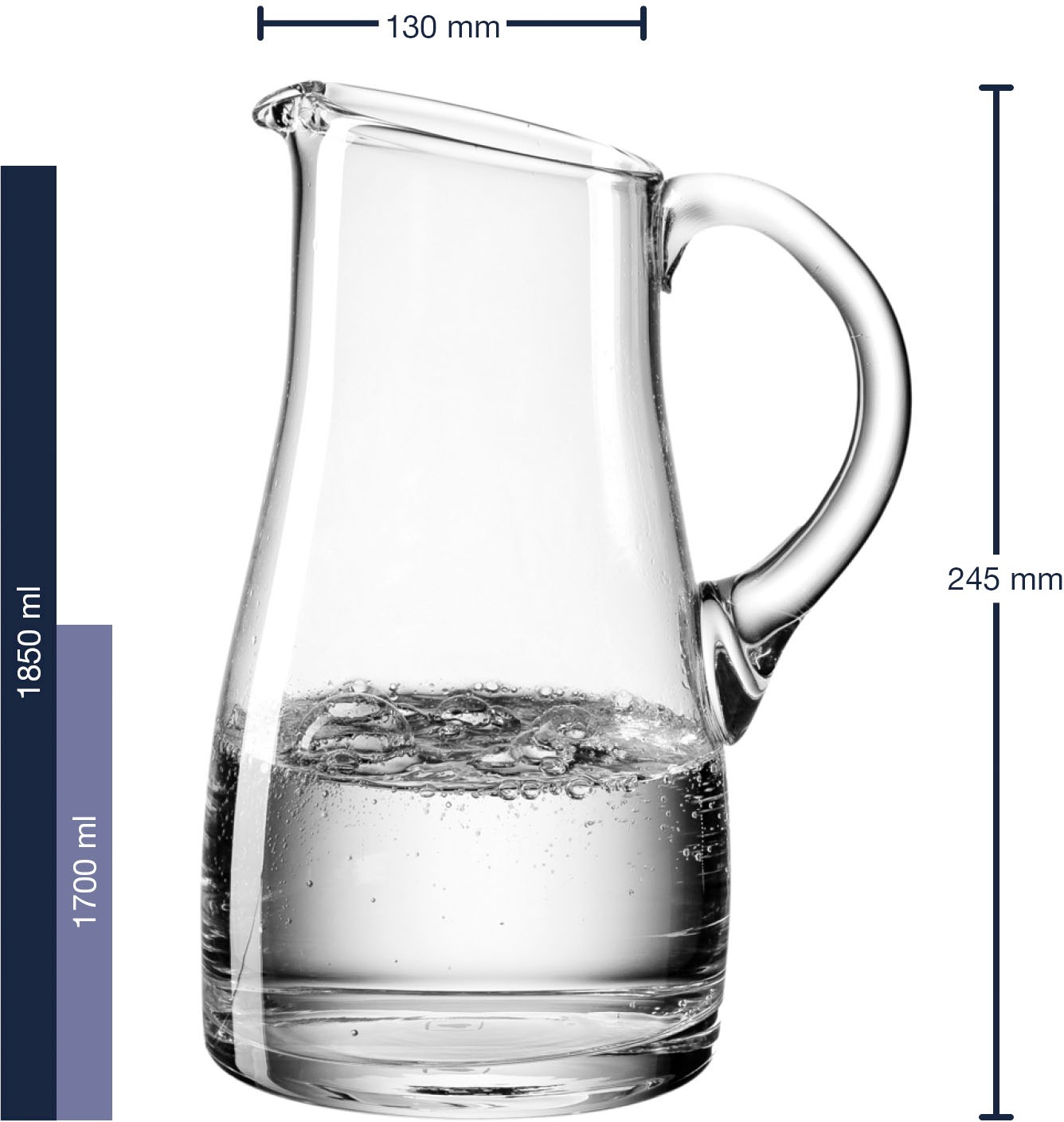 LEONARDO Karaffe »LIQUID«, handgefertigtes Unikat, Klarglas