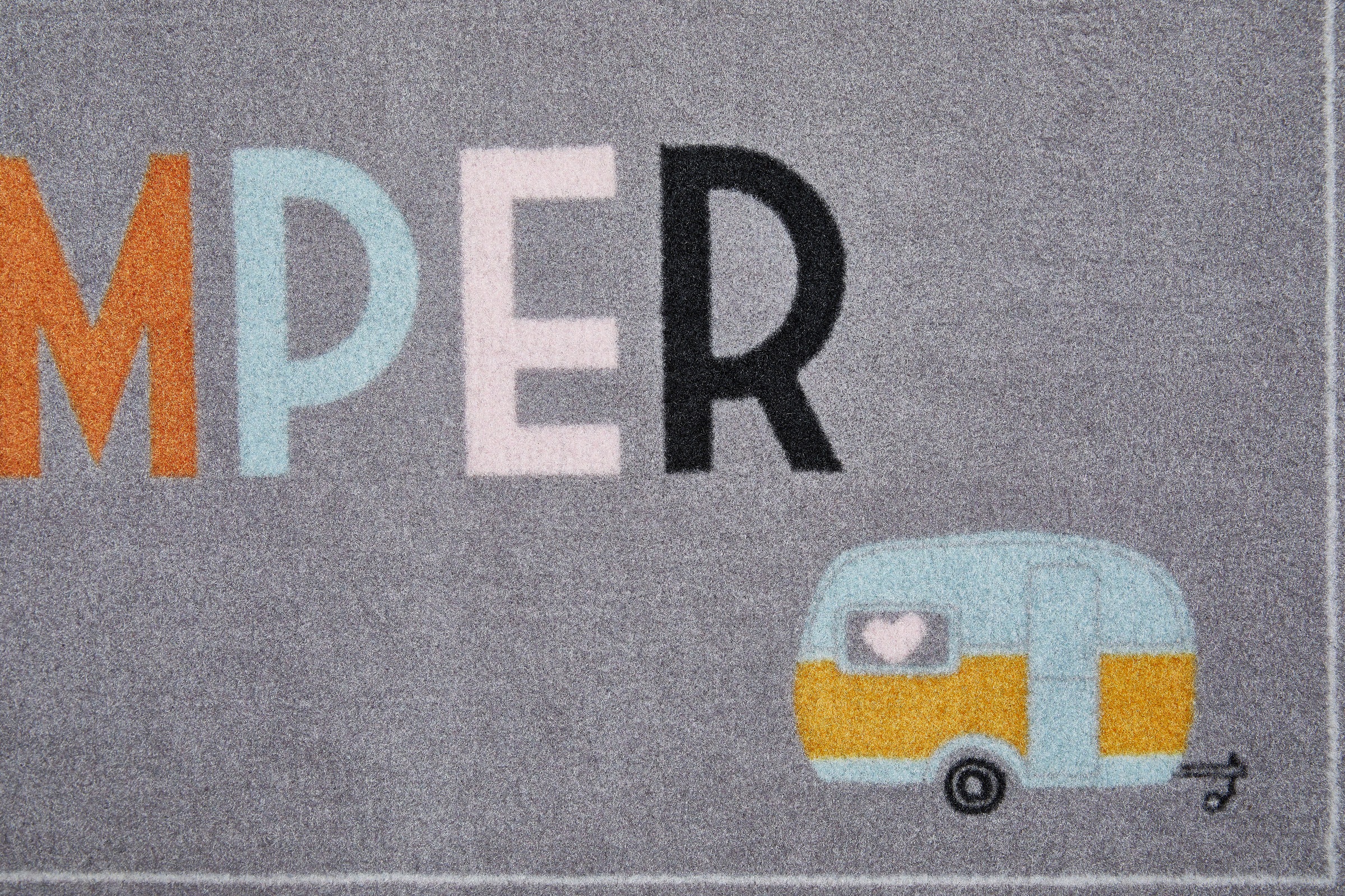 my home Läufer »Camping«, rechteckig, 8,5 mm Höhe, mit Schriftzug, ideal für Camper & Wohnwagen, In- und Outdoor geeignet