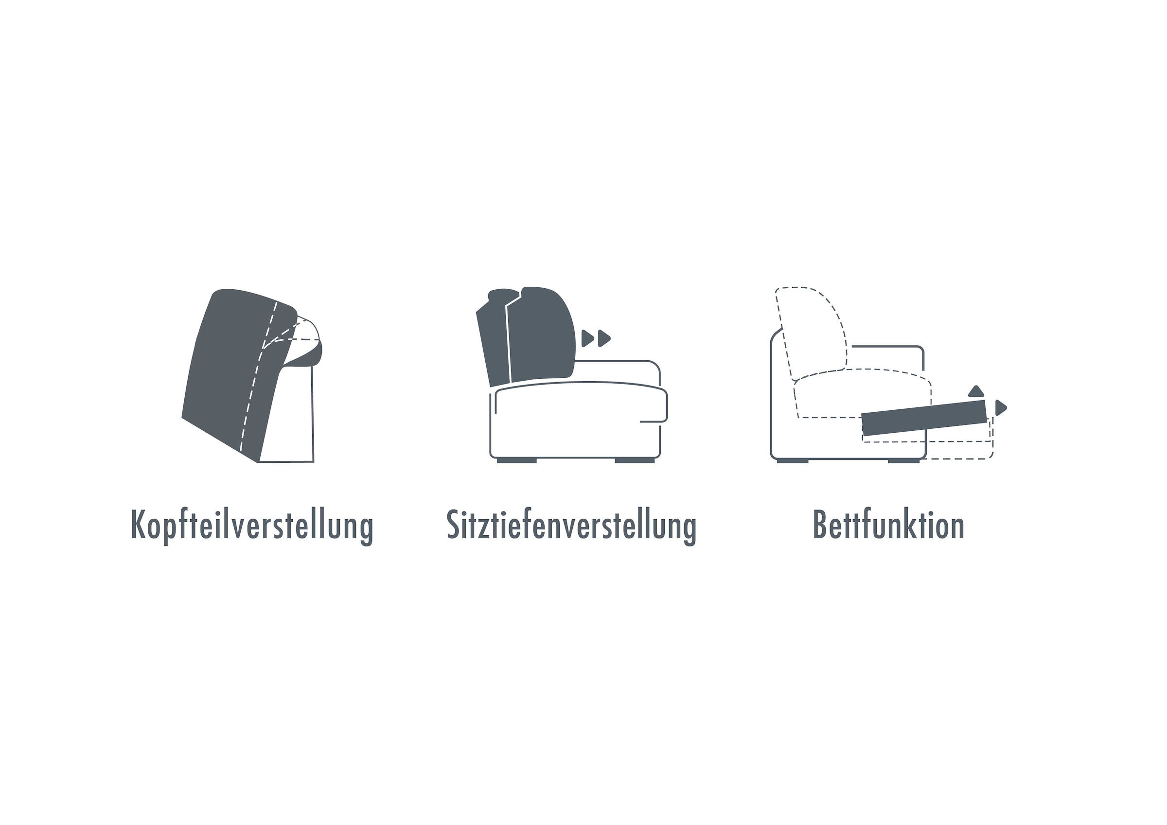Die PlanBar Ecksofa »MP-IN16012 L-Form Kaltschaum-Polsterung«, inkl. Sitztiefenverstellung, optional mit Funktionen