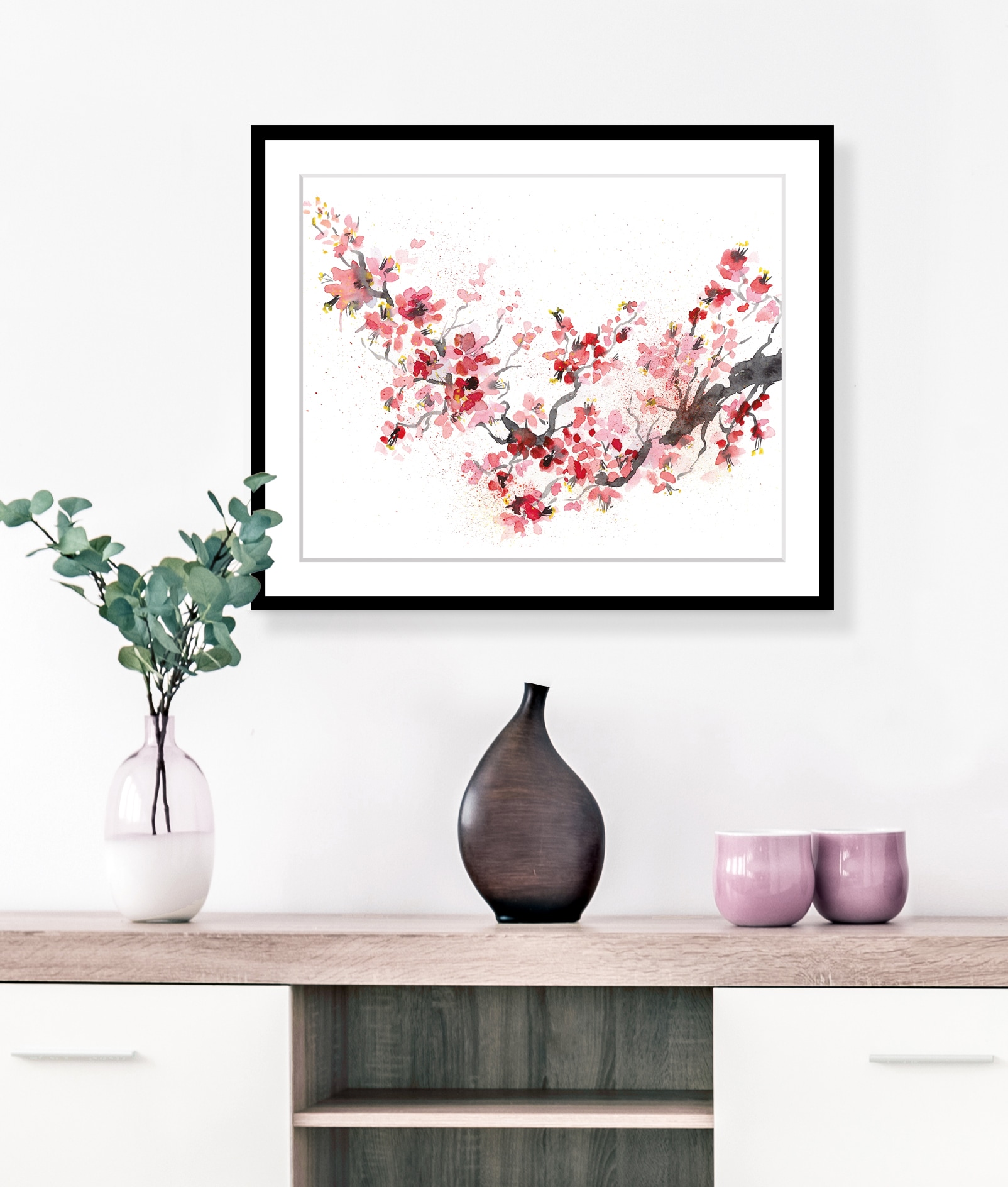 queence Bild »Regina« Blätter | Kunst | Modern | Pflanzen | Pflanzenbilder HD Premium Poster-Druck inkl. Holzrahmen