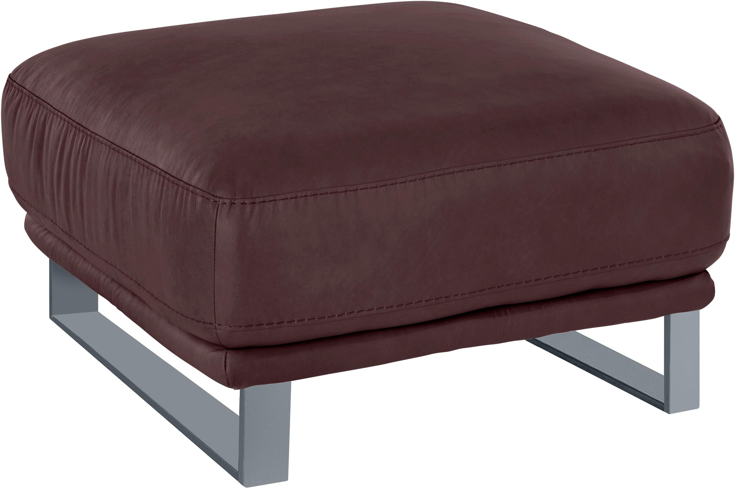 W.SCHILLIG Hocker »montanaa« mit Metallkufen in Silber matt, Breite 71 cm