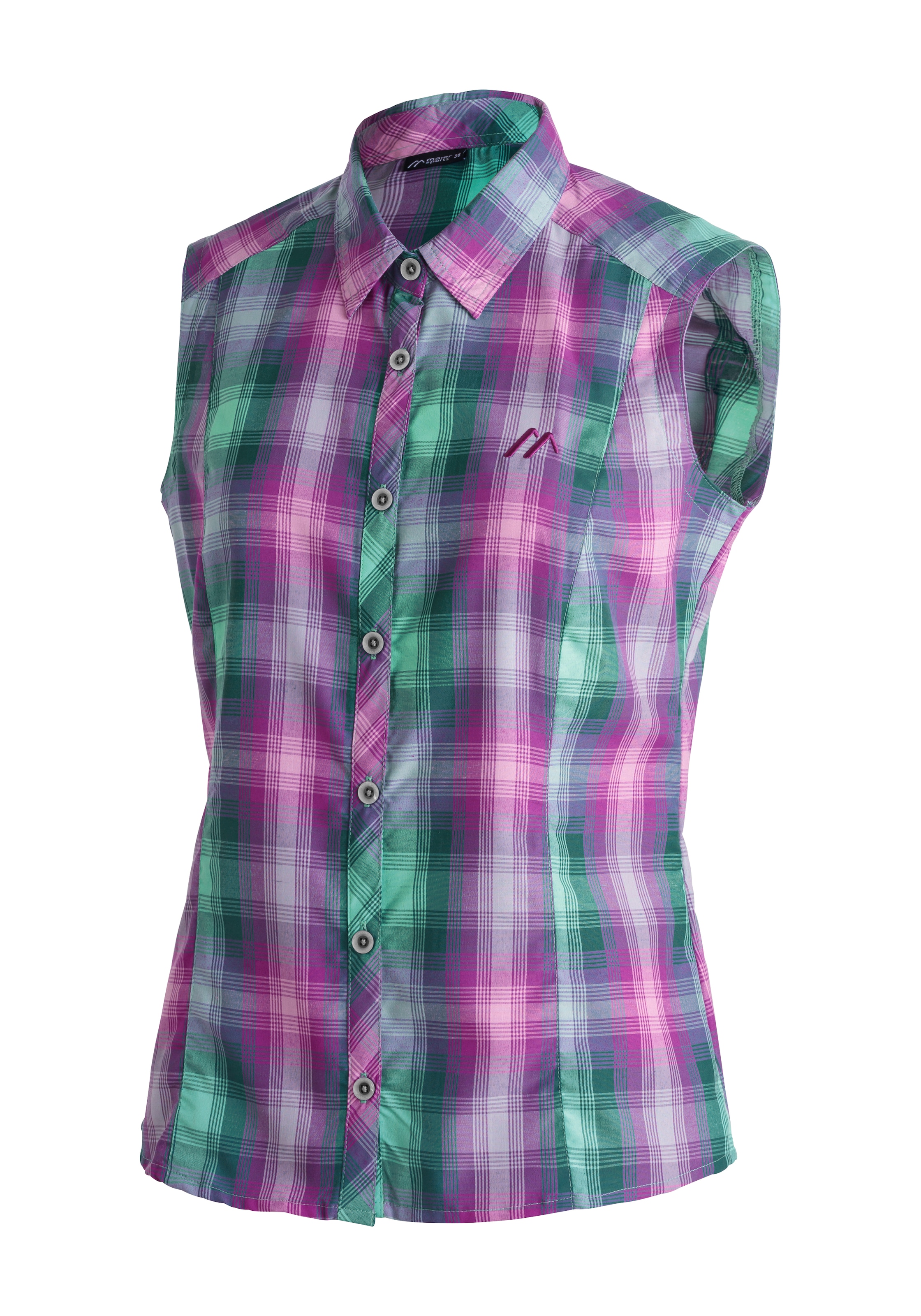 Maier Sports Funktionsbluse »Paloma« ärmellose Damen Bluse, sommerliches Blusen-Shirt, Karobluse, Reg. Fit