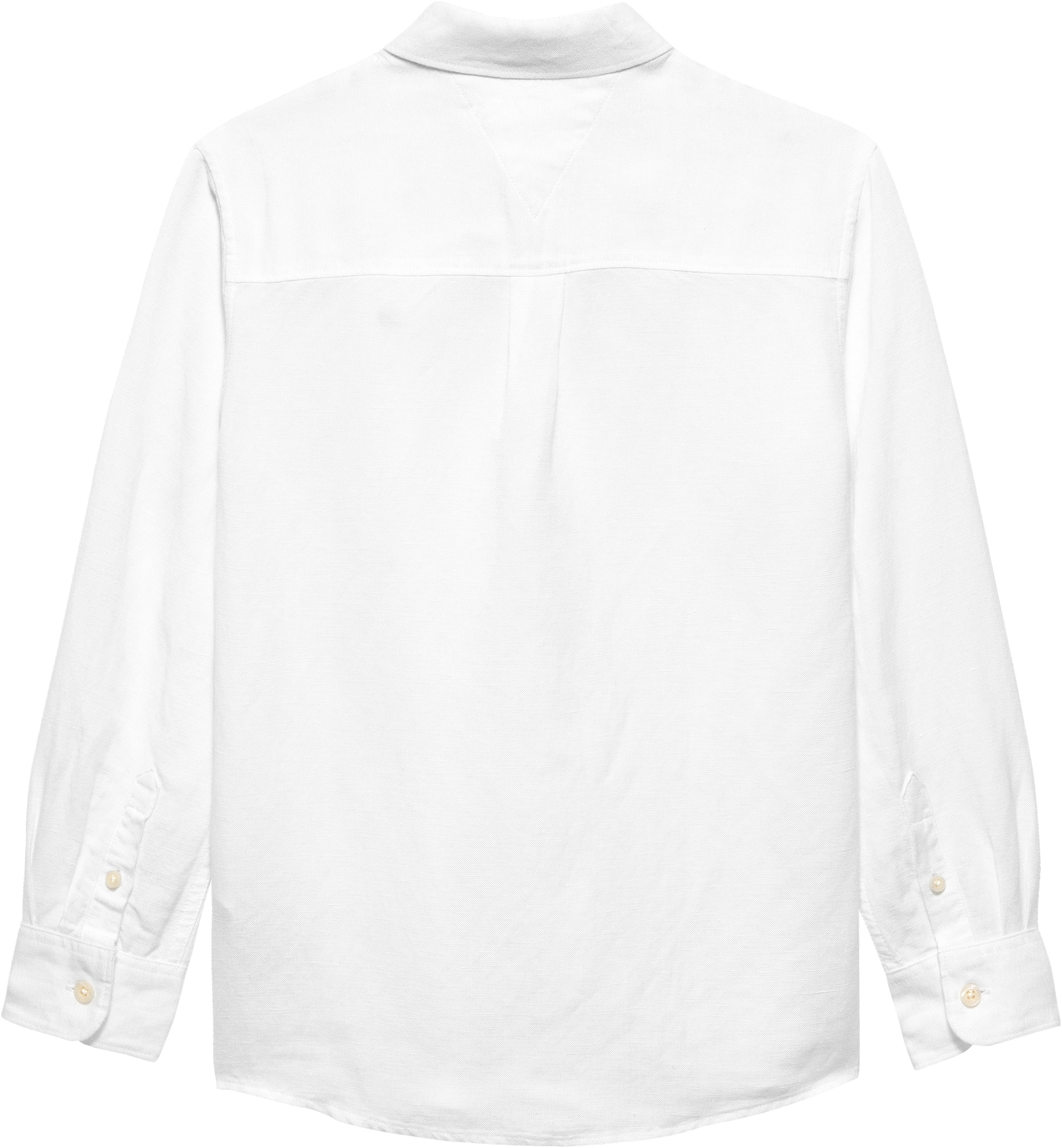 Tommy Hilfiger Langarmhemd »LINEN BLEND RELAXED SHIRT LS« mit Brusttasche, Logostickerei