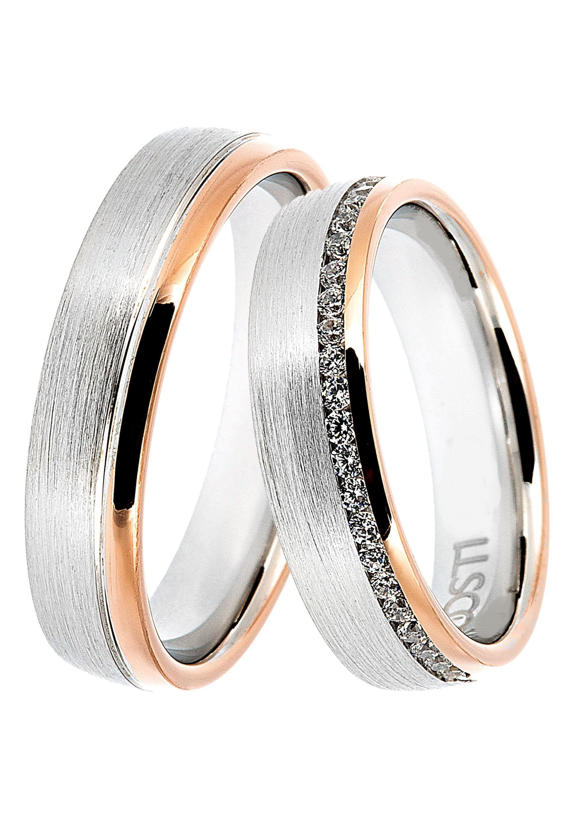 DOOSTI Trauring »Schmuck Geschenk Silber 925 Trauring Ehering Partnerring  LIEBE«, Made in Germany, mit o. ohne Zirkonia bei OTTOversand