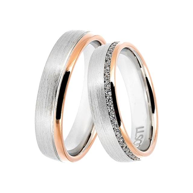 DOOSTI Trauring »Schmuck Geschenk Silber 925 Trauring Ehering Partnerring  LIEBE«, Made in Germany, mit o. ohne Zirkonia bei OTTOversand