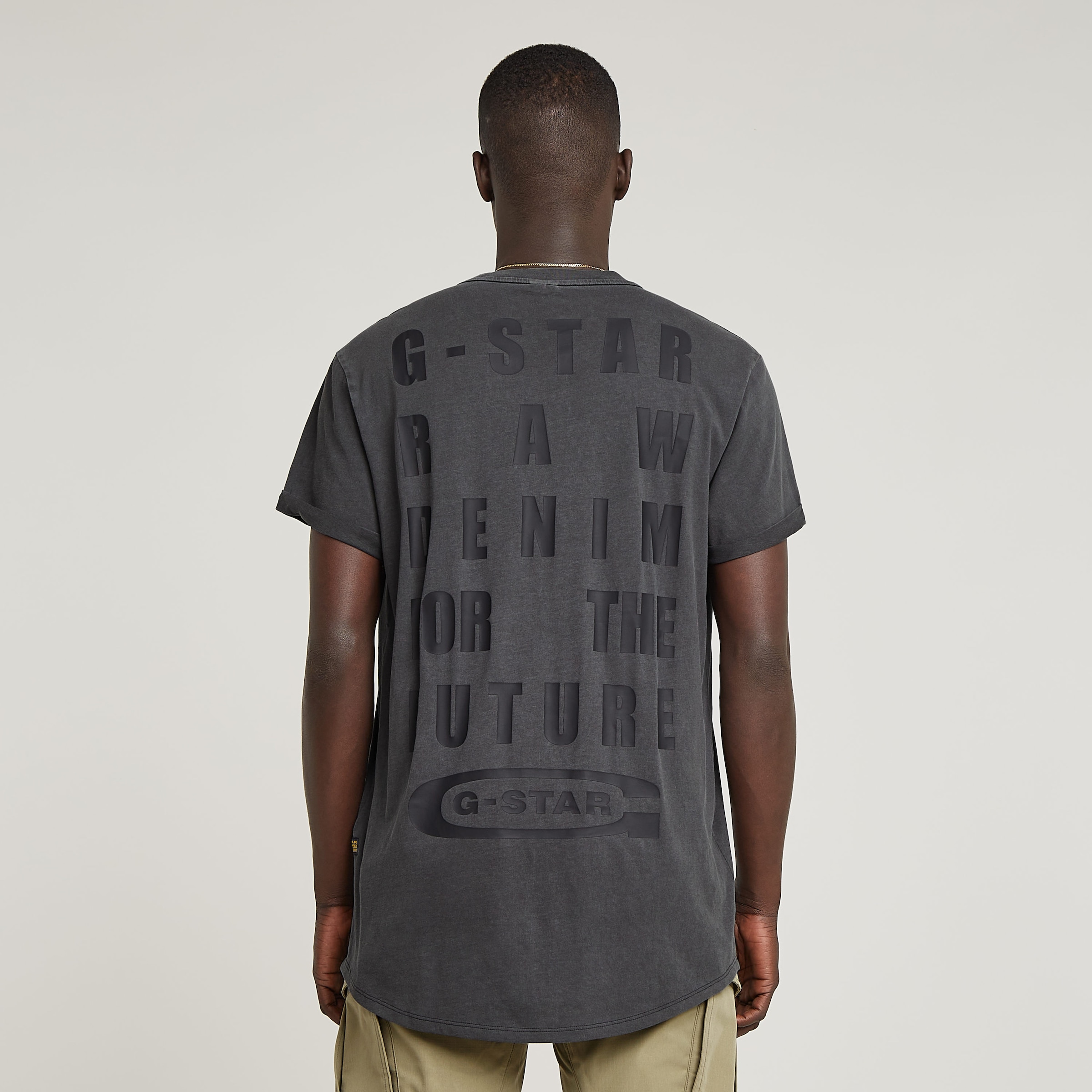 G-STAR T-Shirt »Text Back Overdyed Lash«, mit großem Backprint