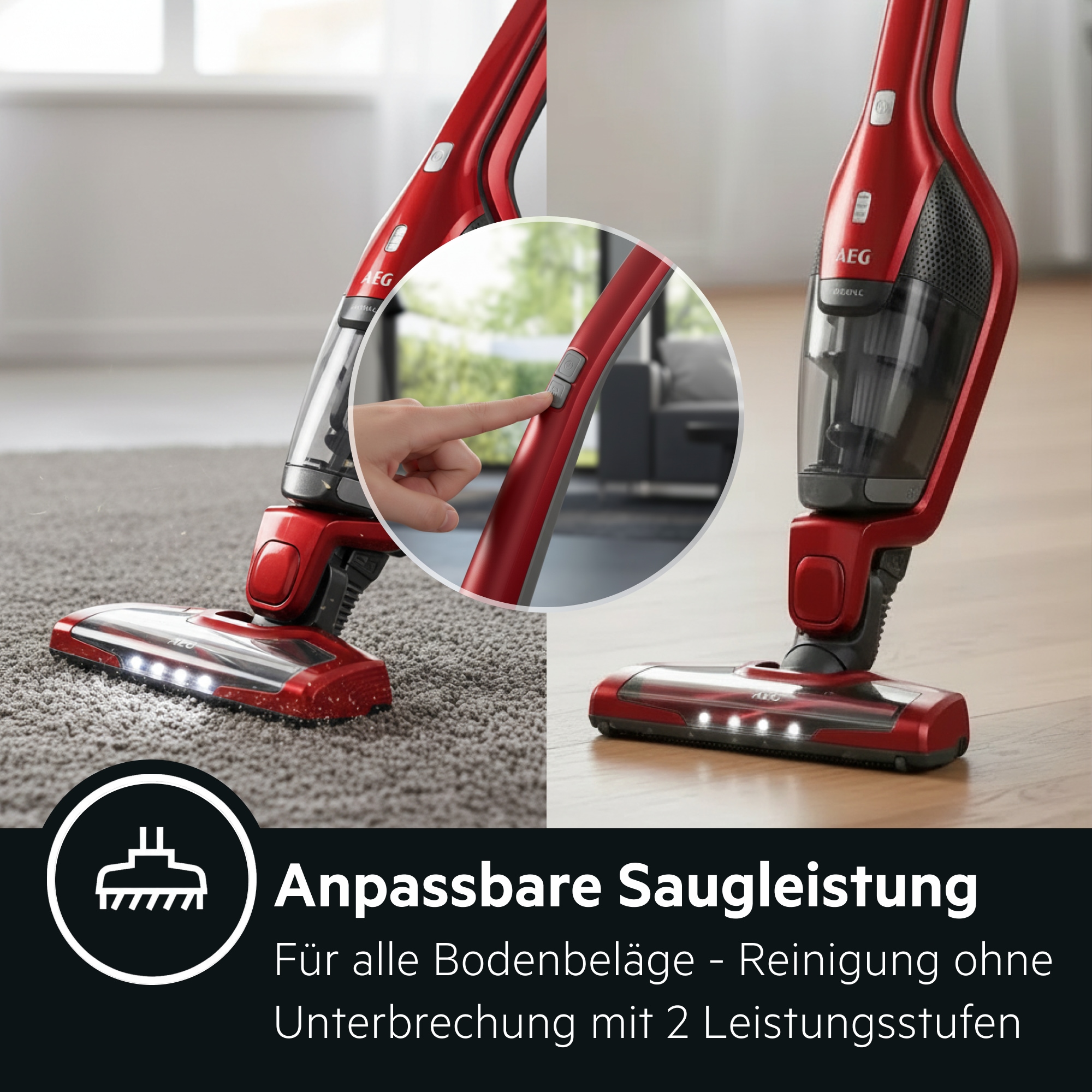 AEG Akku-Hand-und Stielstaubsauger »CX7 ANIMAL AKKU-STAUBSAUGER (CX7-2-45AN)« 2in1-Funktion, ideal zur Tierhaarentfernung, bis zu 45 Min. Laufzeit