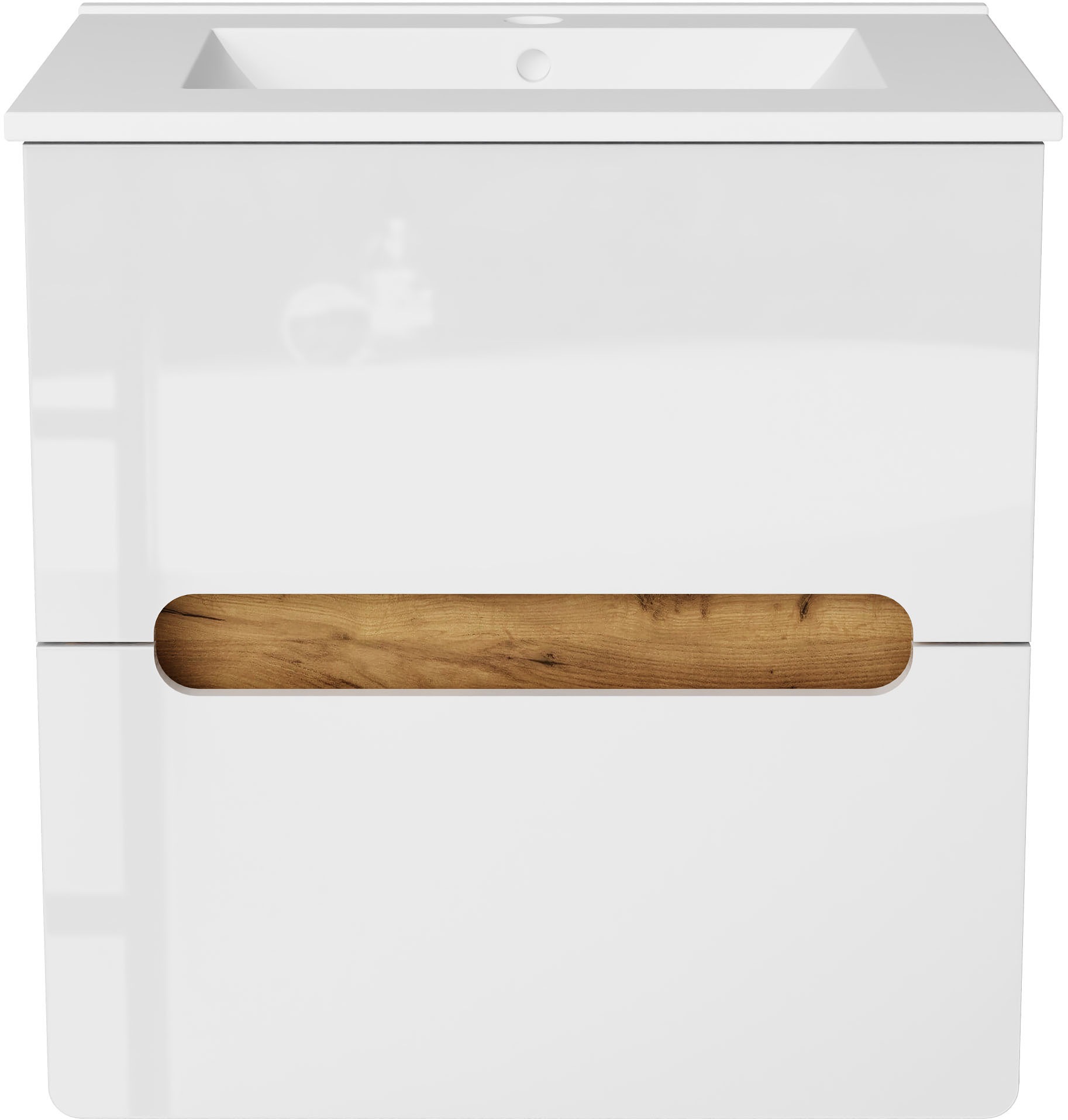 welltime Waschtisch »Lupo«, Badschrank mit Waschbecken,Soft Close,in verschiedenen Breiten (60,80)