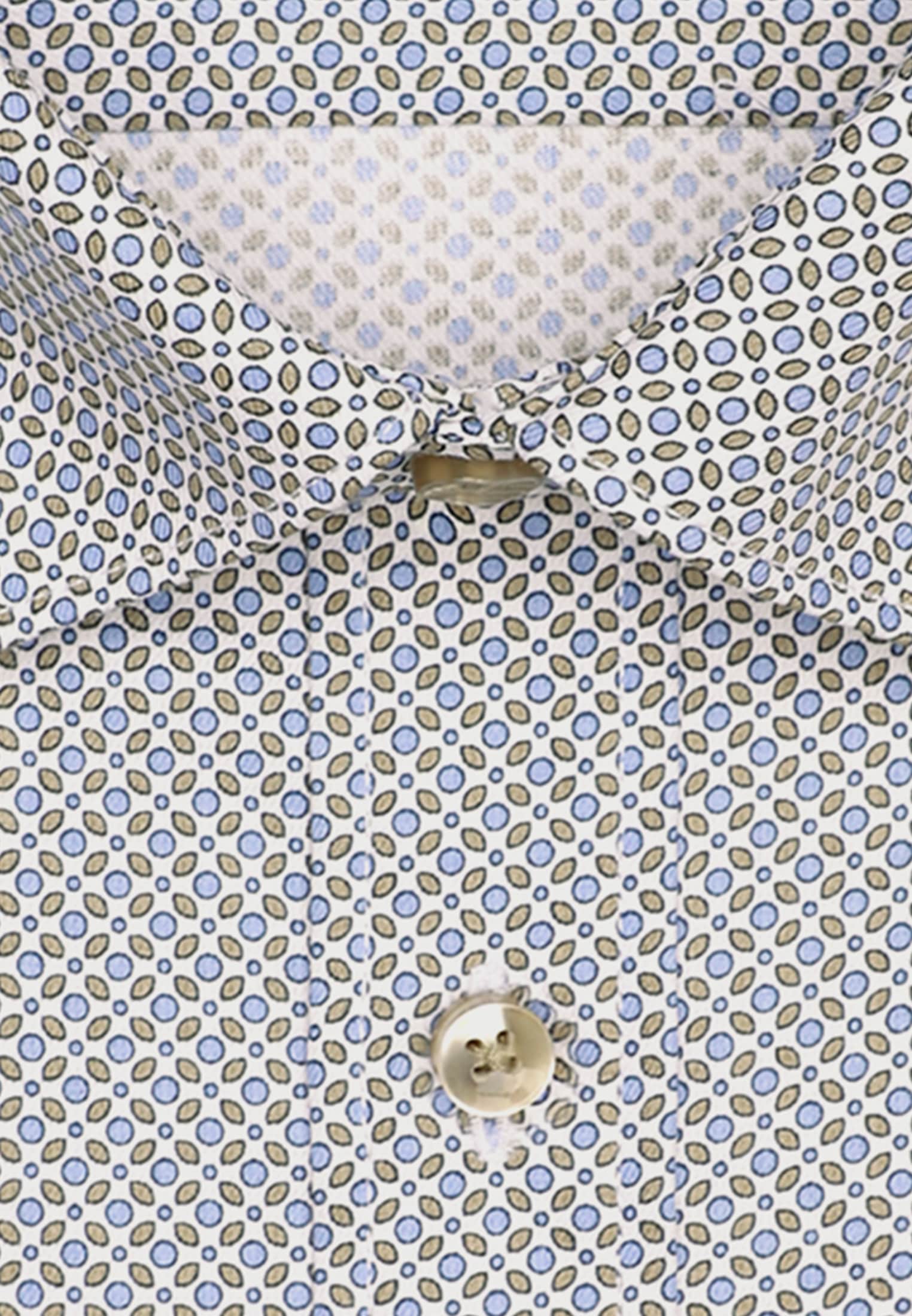 seidensticker Businesshemd »Regular«, Regular Langarm Covered-Button-Down-Kragen Druck