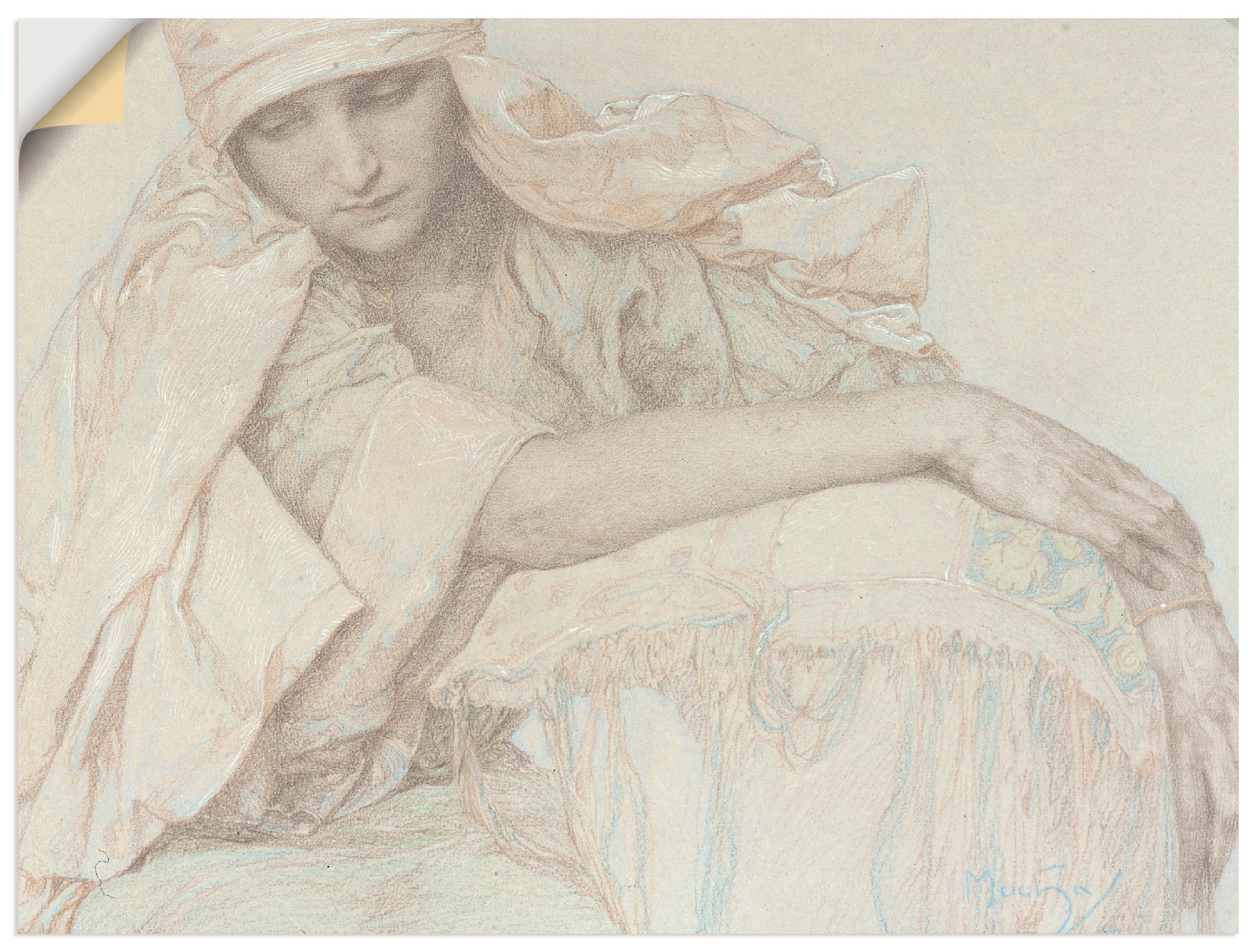 Artland Wandbild »Studie einer jungen Frau, 1929.«, Frau, (1 St.), in vielen Größen & Produktarten -Leinwandbild, Poster, Wandaufkleber / Wandtattoo auch für Badezimmer geeignet