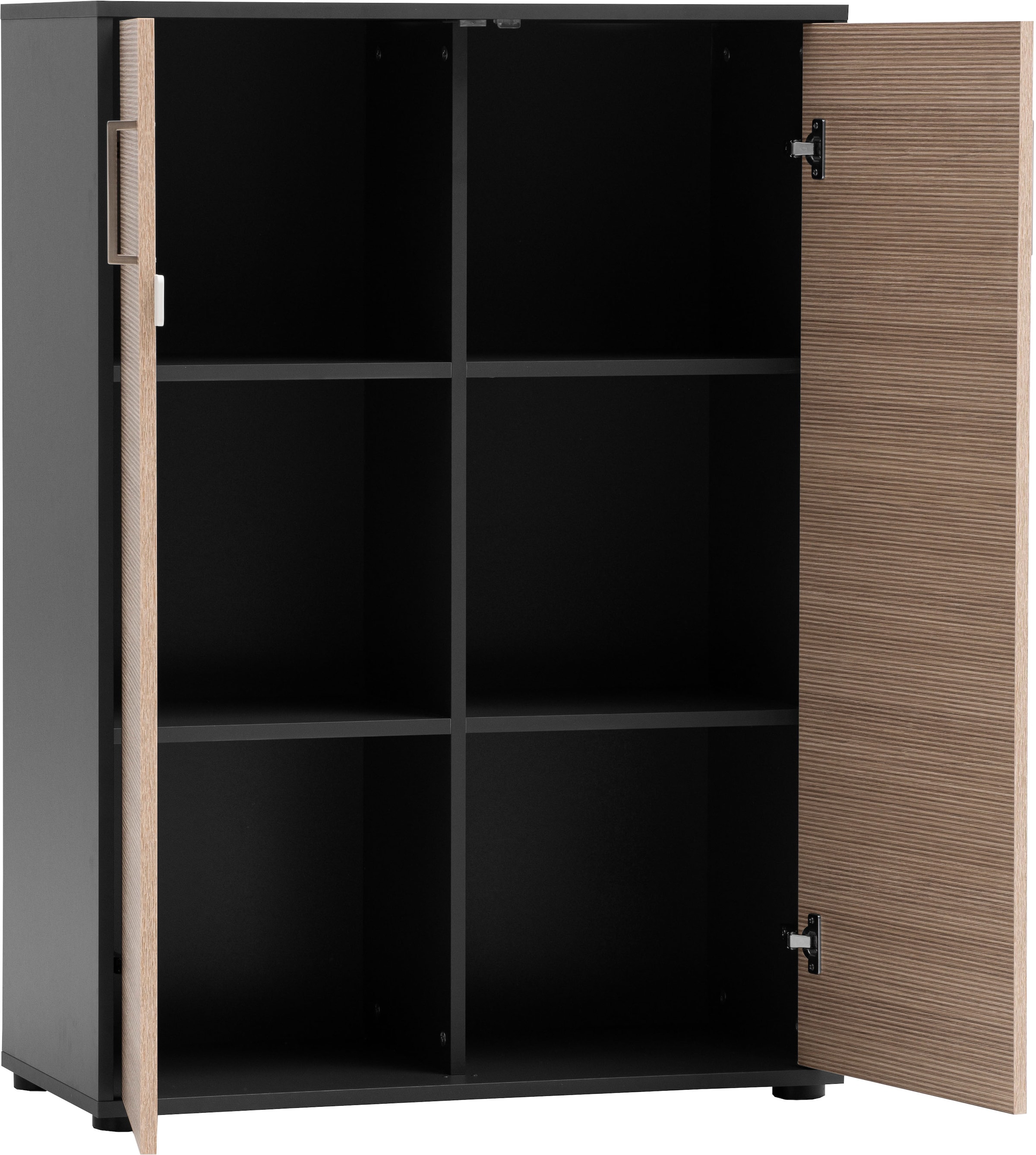 Schildmeyer Aktenschrank »METZ, 2 Türen in Canello, Höhe 113,4 cm, 6 Fächer, MADE IN GERMANY« 1 Stk. tlg. Fronten in Canello,  MADE IN GERMANY