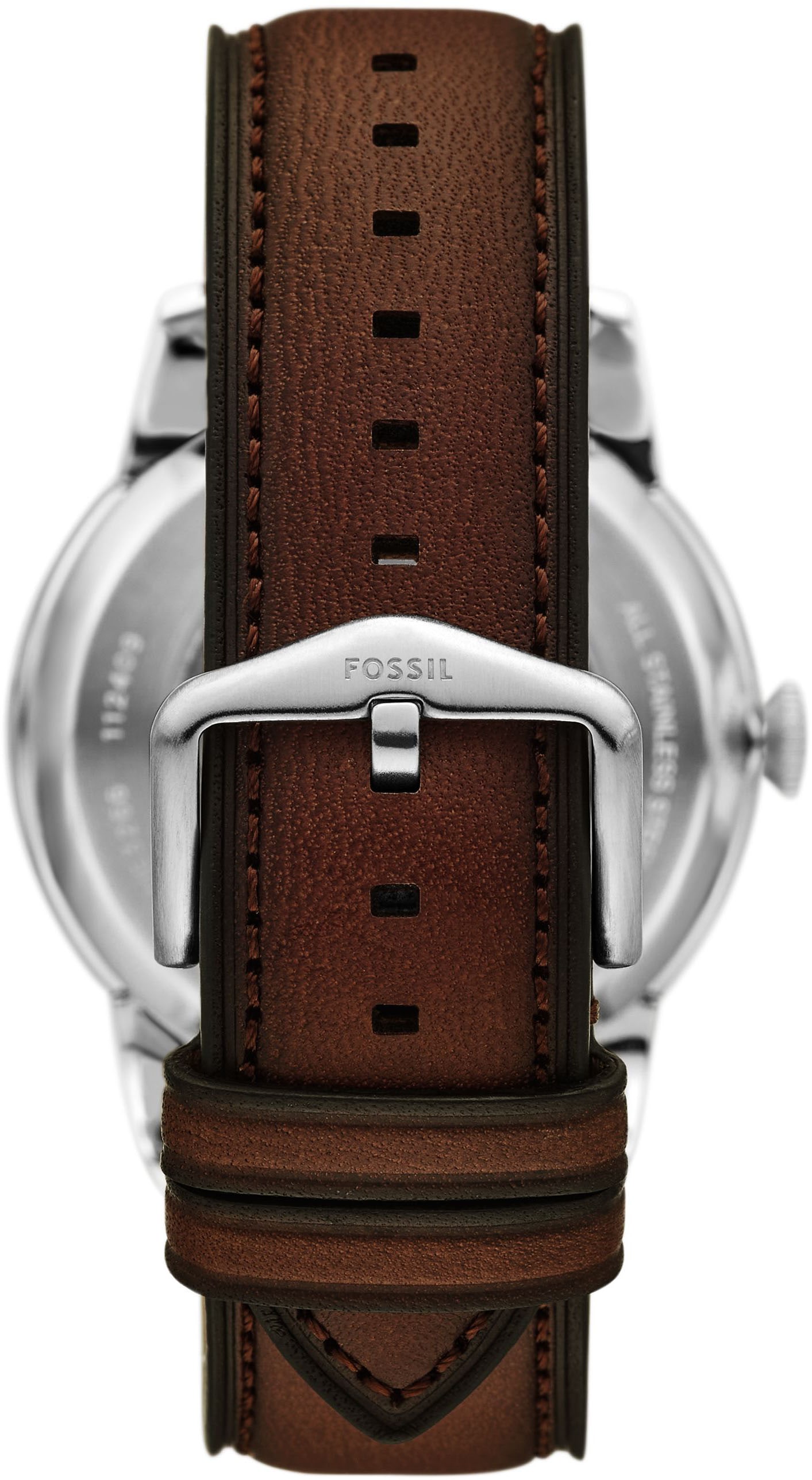 Fossil Automatikuhr »TOWNSMAN Automatic«, Armbanduhr, Herrenuhr, Mechanische Uhr, Lederarmband, analog