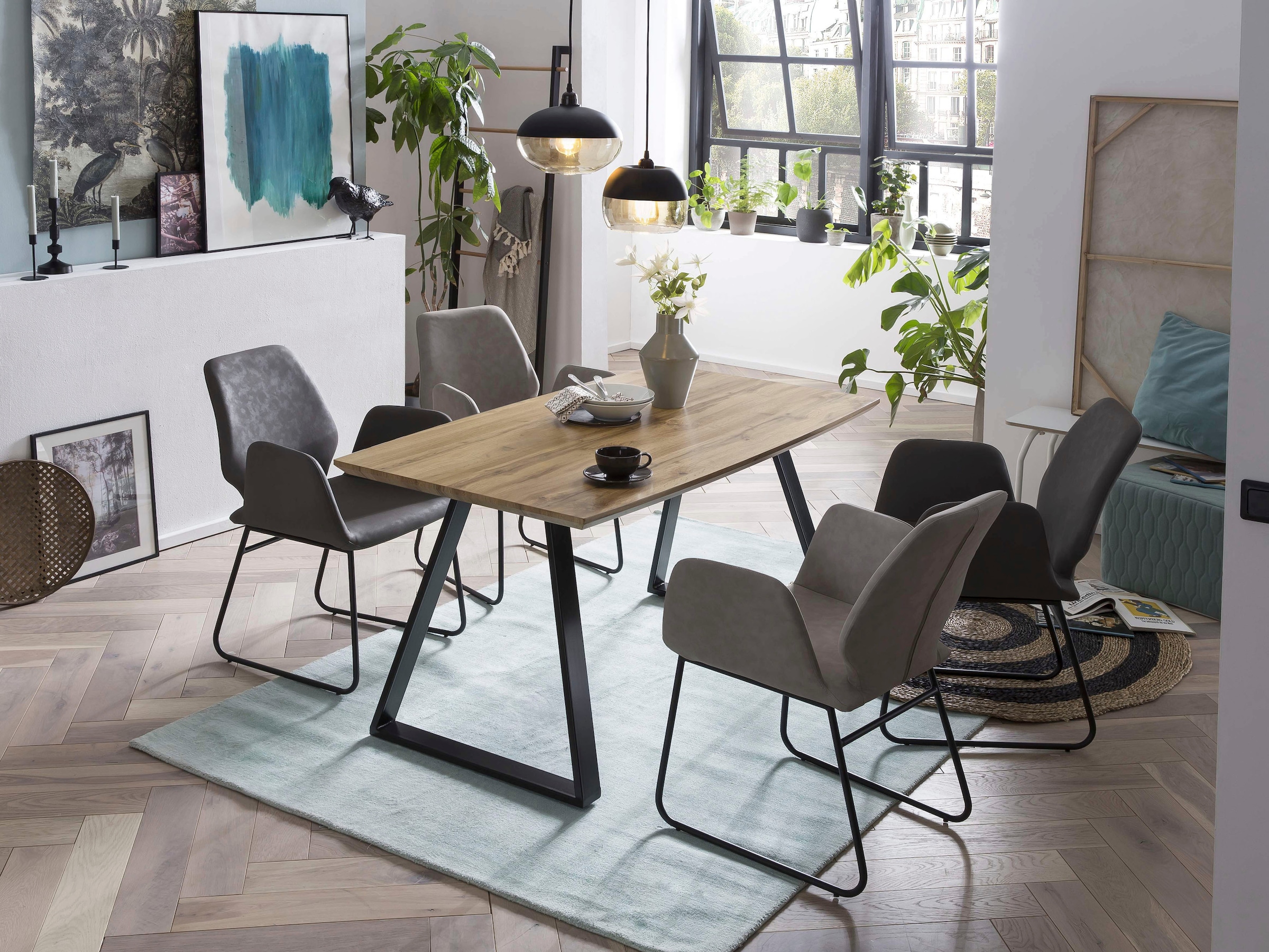 Möbilia Esstisch »Aage« Eiche-Dekor, Breite 140 cm