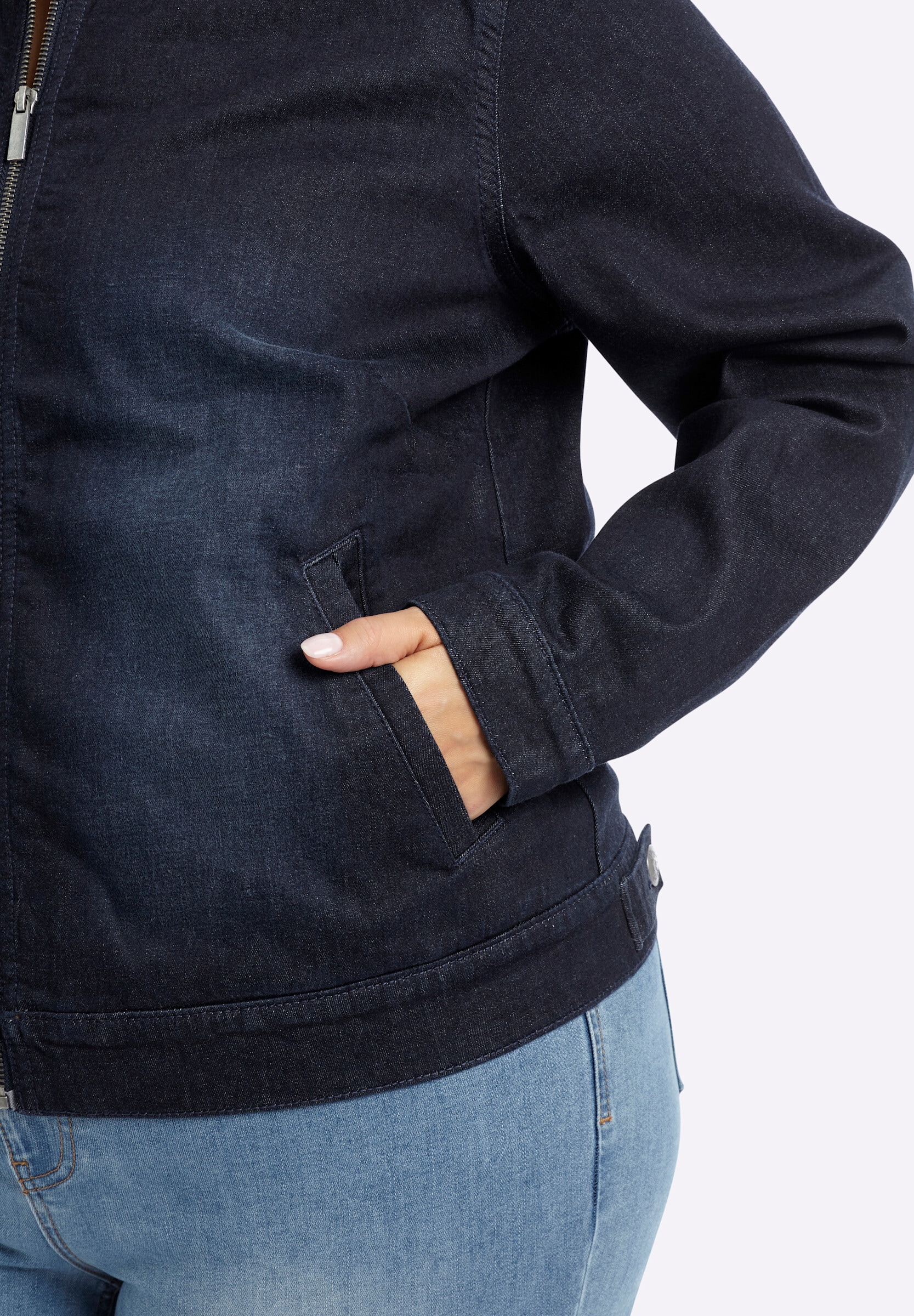 Sheego Jeansblazer »Jeansblazer Jeansjacke in Blousonform«