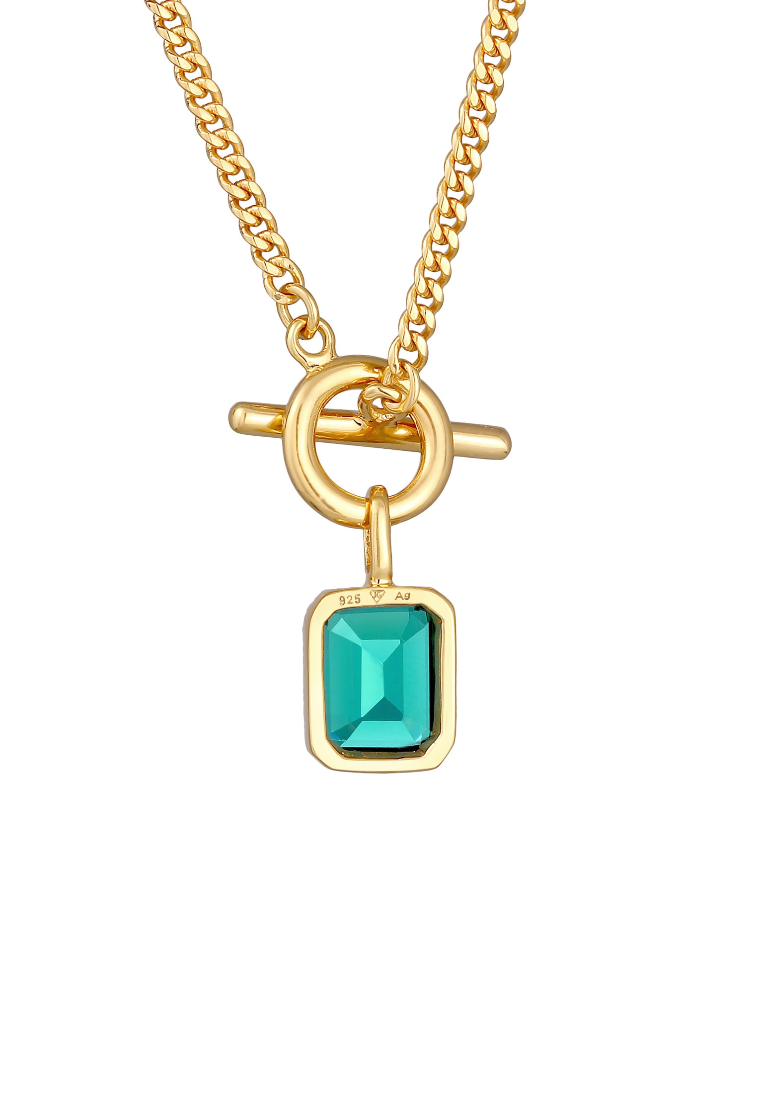 Elli Silberkette »Halskette Quartz Klassik T-Bone 925 Silber«