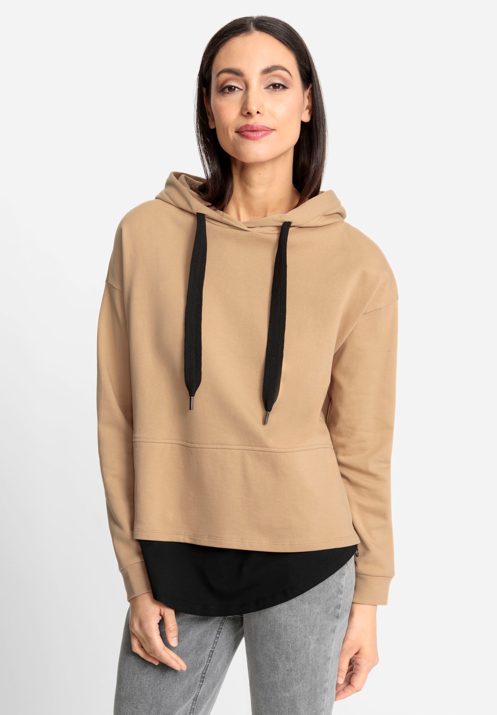 heine Sweatshirt »Sweatshirt Kapuzensweatshirt in 2-in-1-Optik«
