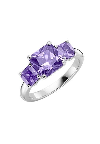 Silberring »Ring mit lila Zirkonia Steinen, Silber 925«