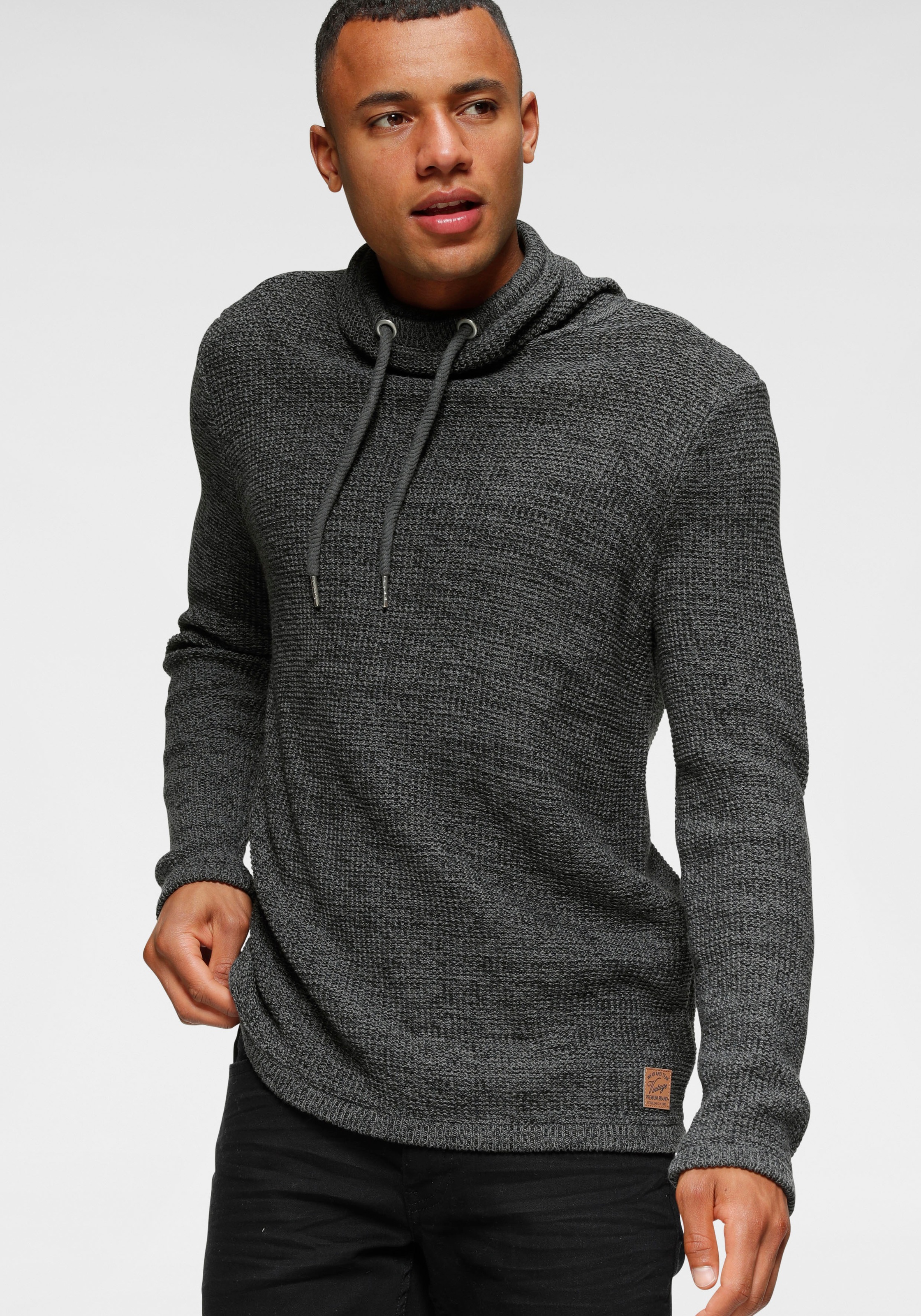 John Devin Schalkragenpullover, in melange Garn