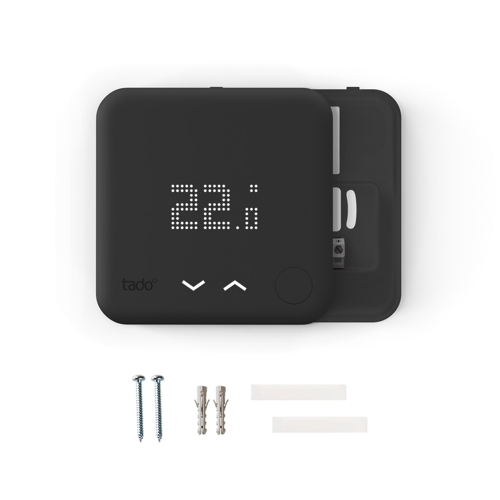 Tado Heizkörperthermostat »Smartes Thermostat V3+ (Verkabelt) Black Edition«