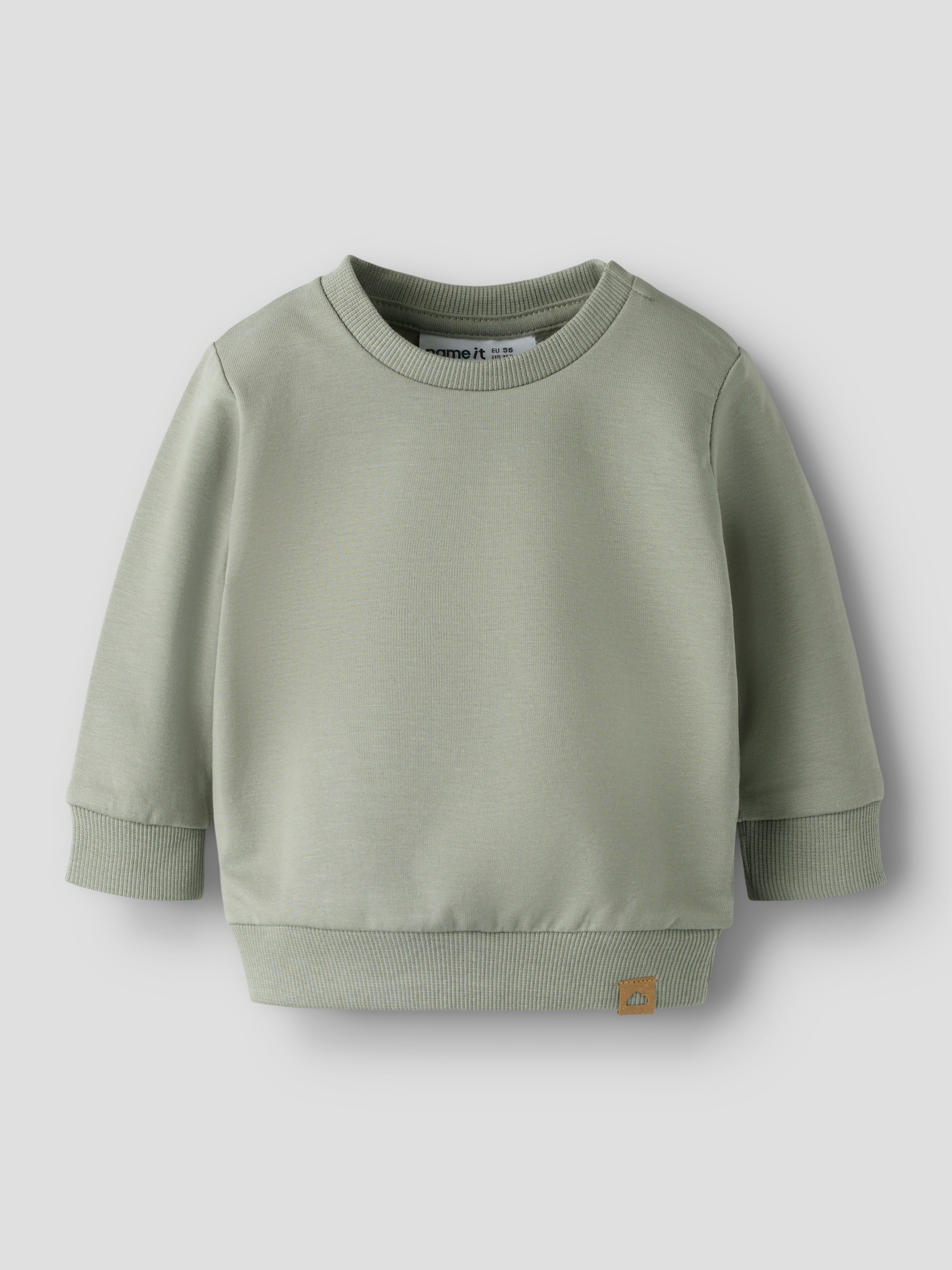 Name It Sweatshirt »NBNTAKKI für Mädchen und Jungen mit Druckknopf und Stretch«, unifarben, casual, regular fit, Baumwollmix, Rundhals

