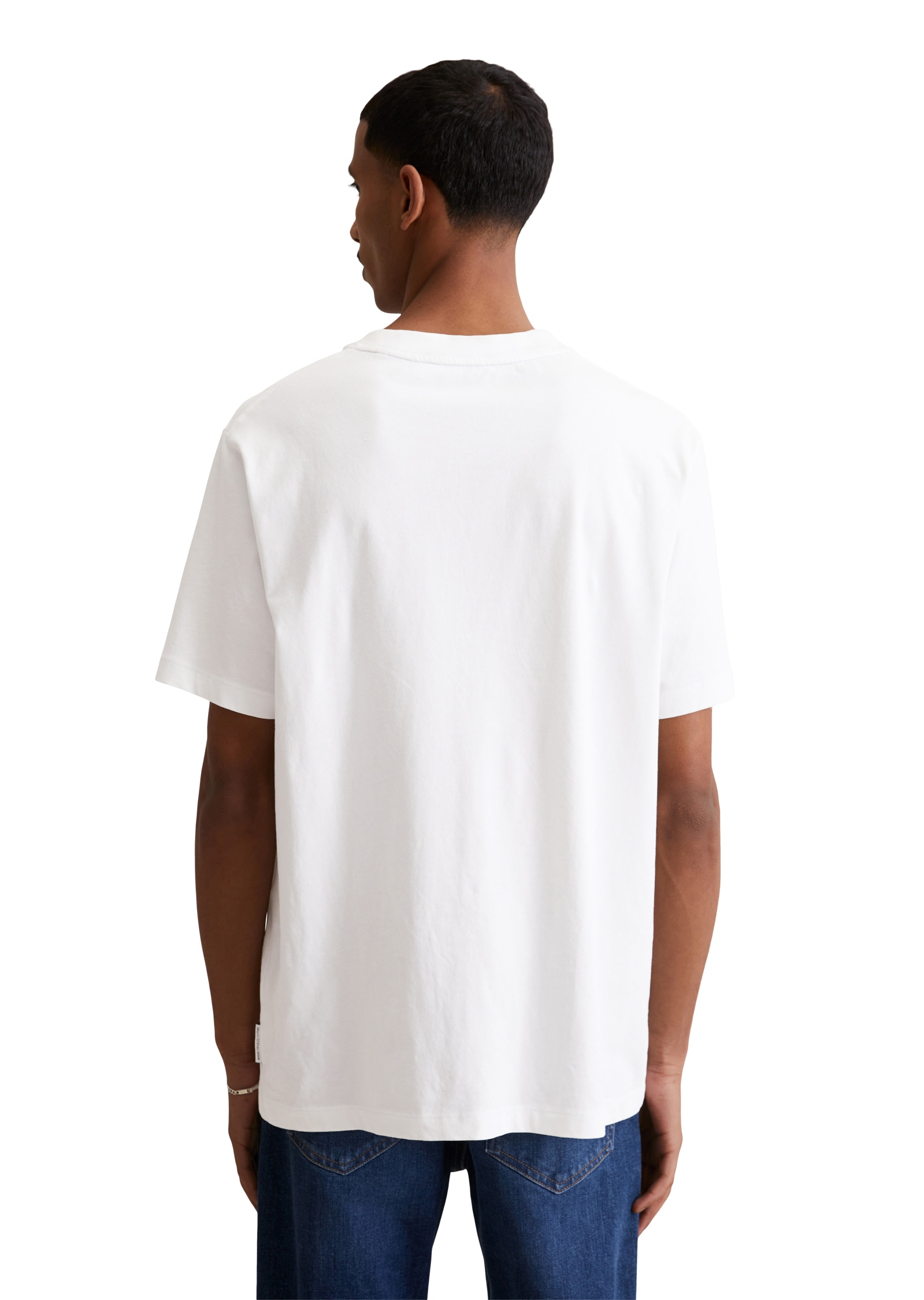 Marc O'Polo DENIM T-Shirt mit Labeling vorne mittig