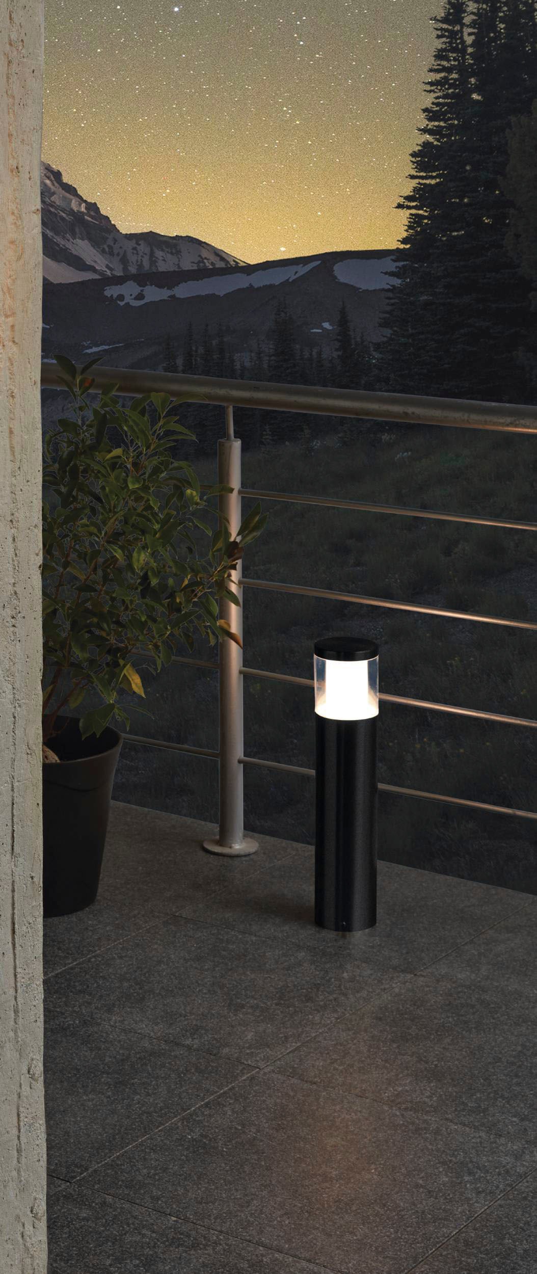 - online bestellen schwarz Stehleuchte EGLO Stehlampe 1X9W in Edelstahl inkl. E27 - »BASALGO-Z«, aus
