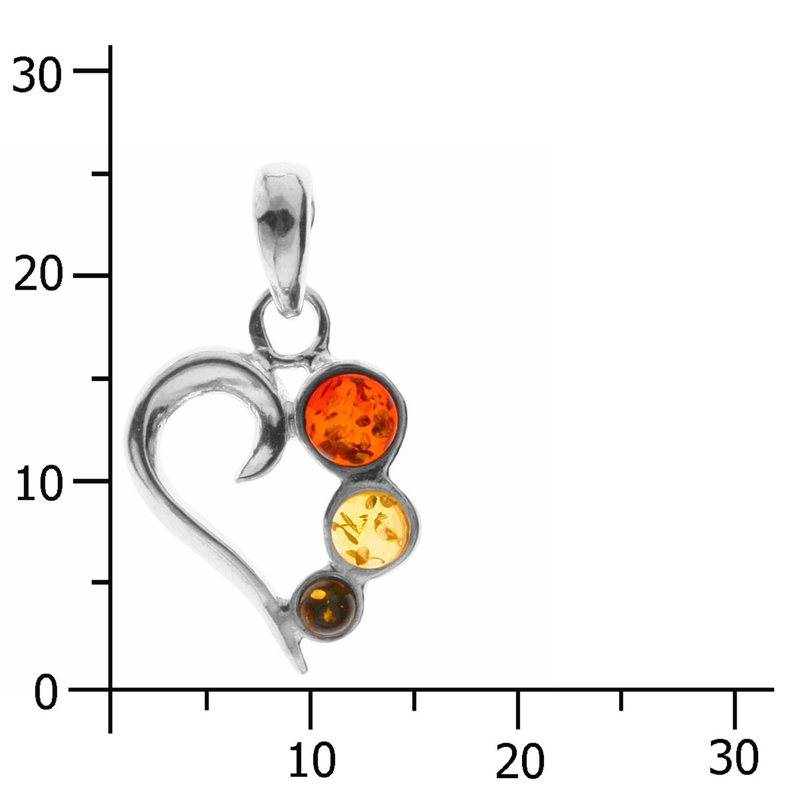 OSTSEE-SCHMUCK Kettenanhänger »- Herz - Silber 925/000 - Bernstein«