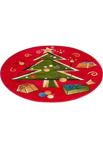 HANSE Home Teppich »Christmas Tree«, rund, 9 mm Höhe, Weicher Flor, Farbenfrohes... kaufen