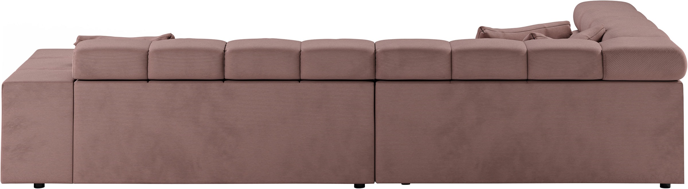 INOSIGN Ecksofa »Ancona incl. Kopfteilverstellung, Breite 319cm, L-Form«, wahlweise motorische Sitztiefenverstellung, auch in Cord + Easy Care