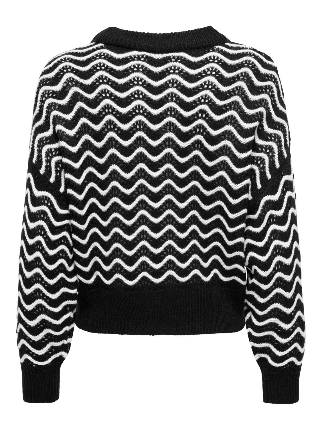 JDY Rundhalspullover »JDYRITA L/S SHORT STRUC PULL KNT NOOS«