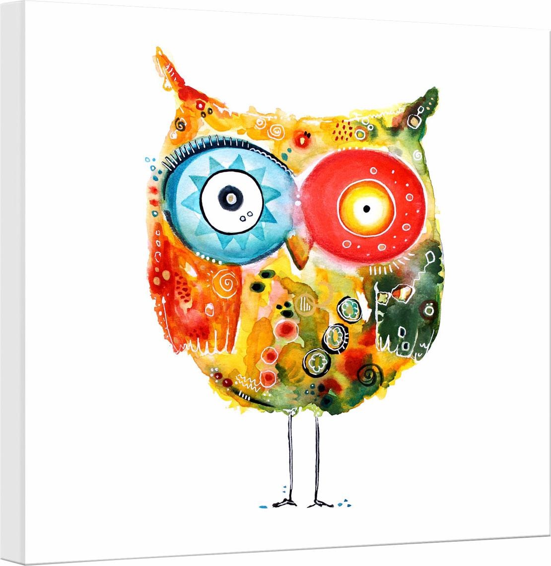 Wall-Art Leinwandbild »Hagenmeyer - Eule Lotta«, 40/40 cm