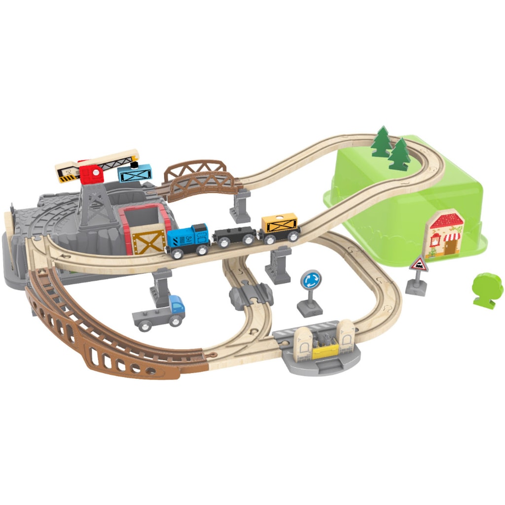 Hape Spielzeug-Eisenbahn »Eisenbahn-Baukasten«, (Set, 50 tlg.)