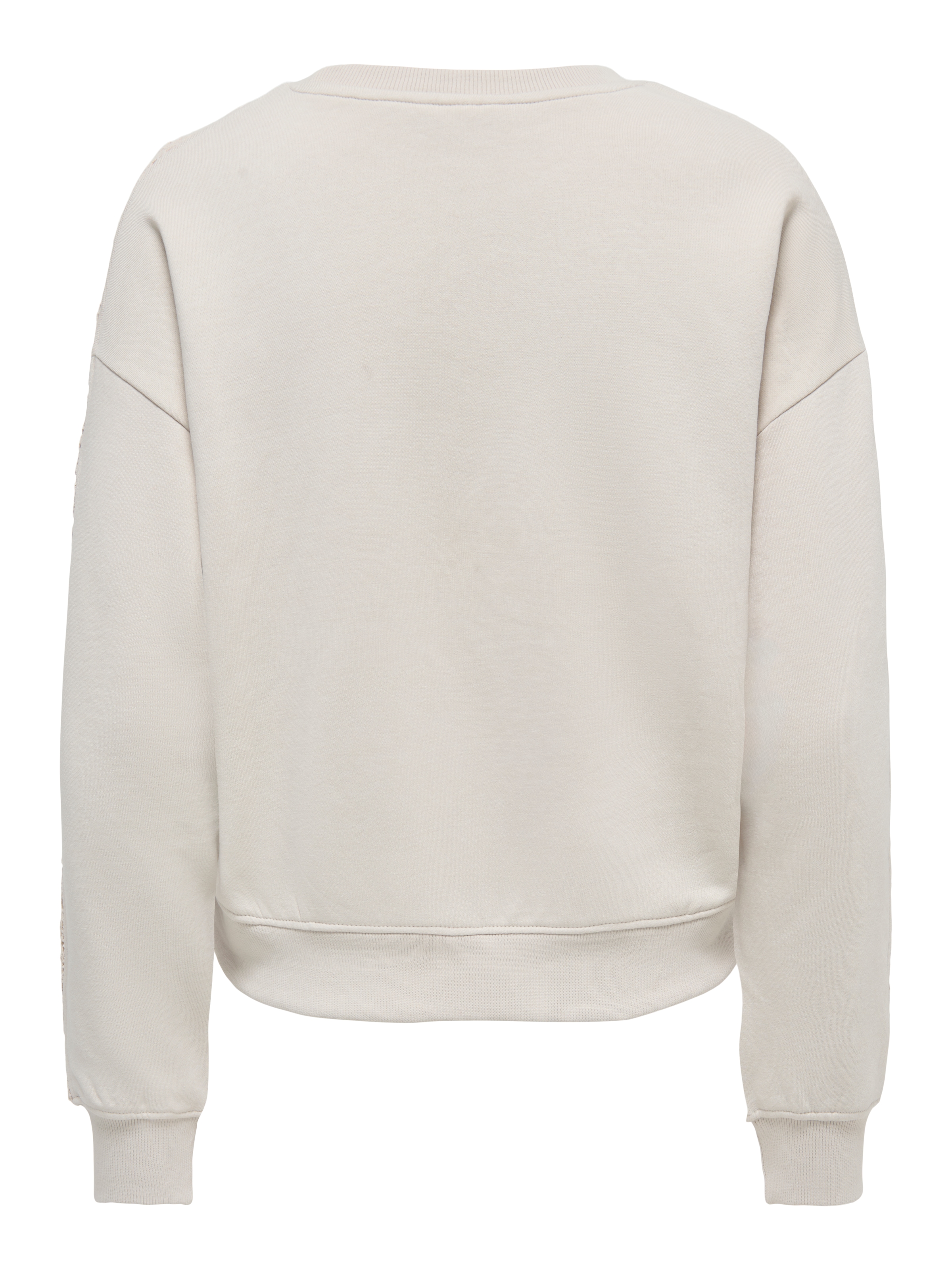 ONLY Sweatshirt »ONLSTILLA L/S O-NECK LACE DETAIL CS SWT«, Baumwollmischung, regular fit
