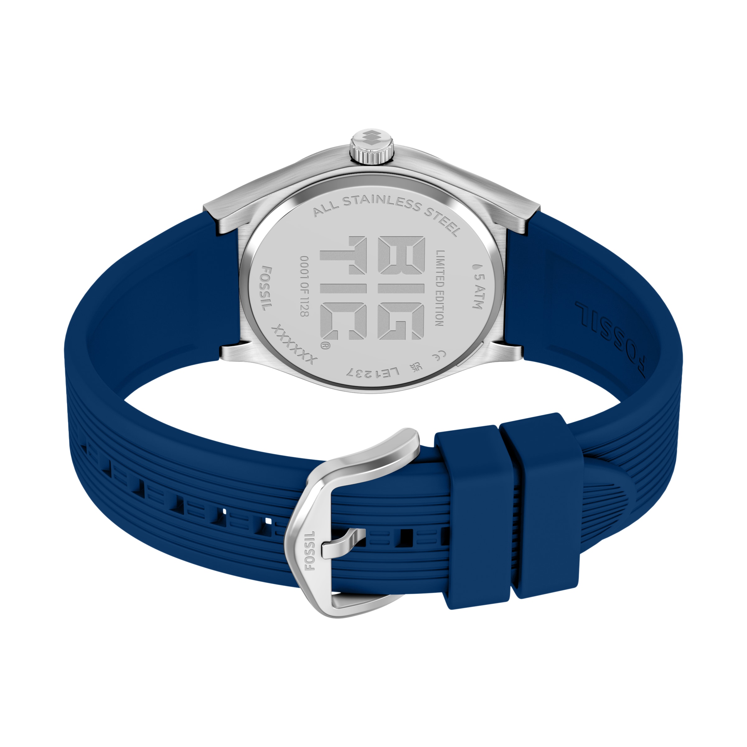 Fossil Quarzuhr »World Flags Big Tic« Armbanduhr, Herrenuhr, Silikonarmband, analog, digital