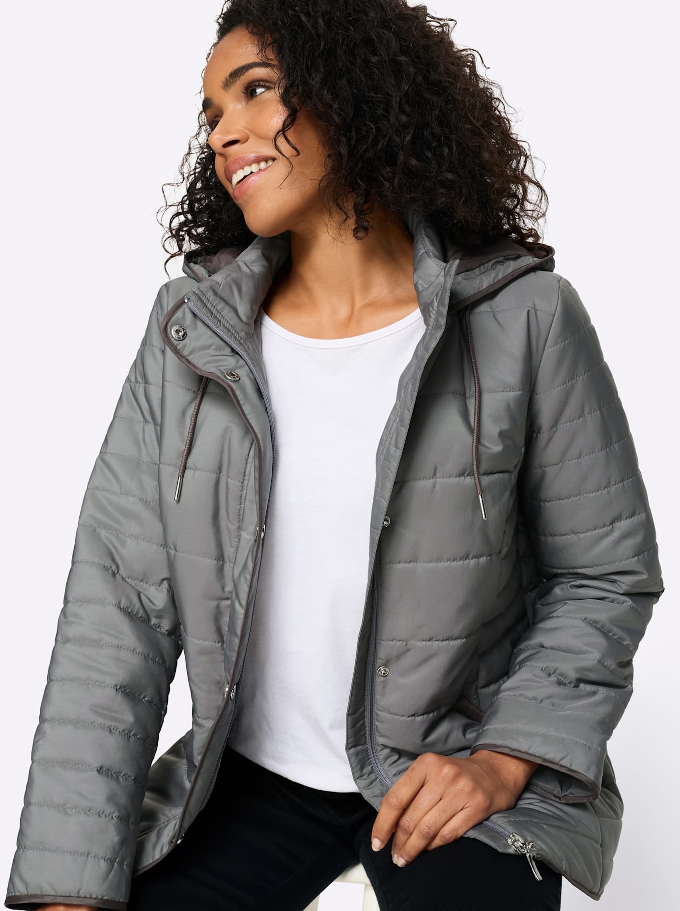 Classic Basics Steppjacke mit Kapuze
