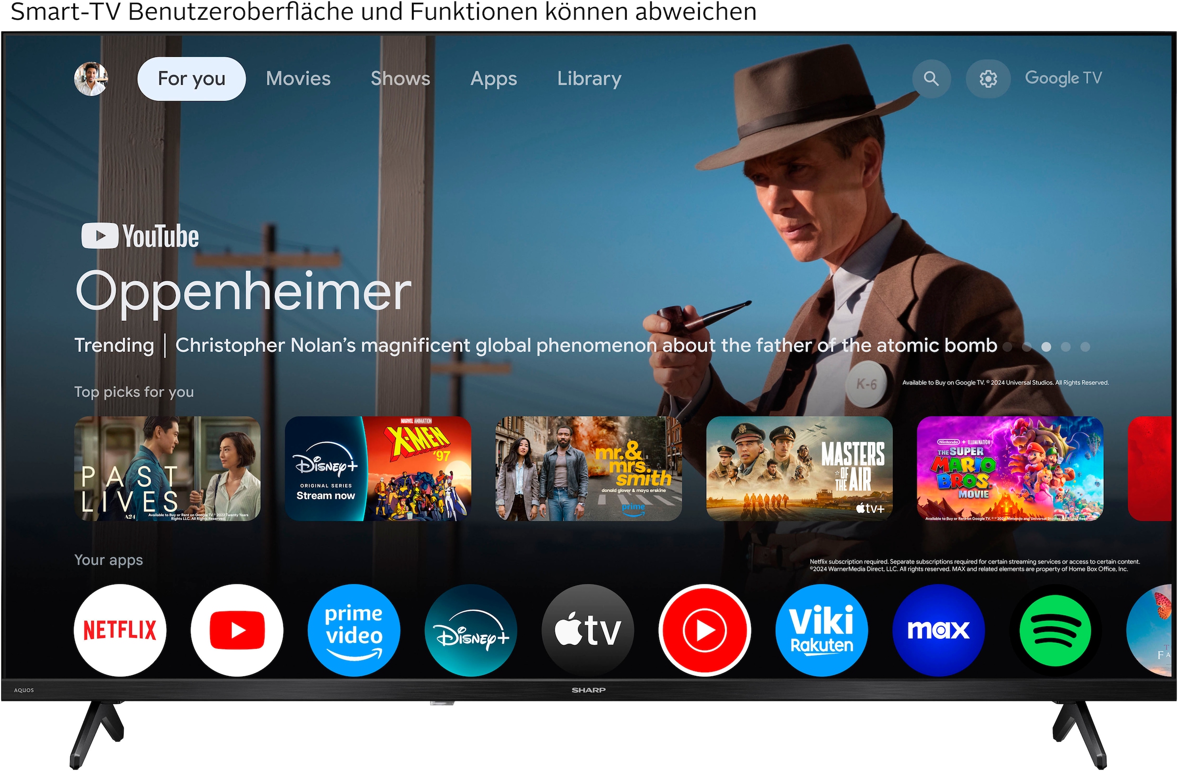 Sharp LED-Fernseher »2T-C40HFx«, Full HD, Google TV-Smart-TV